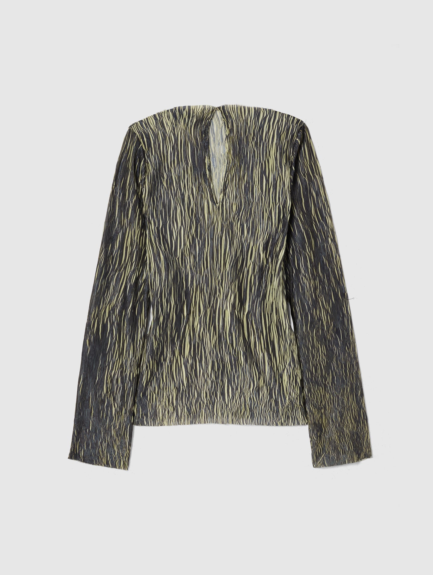 PLISSE LONG SLEEVE TOP