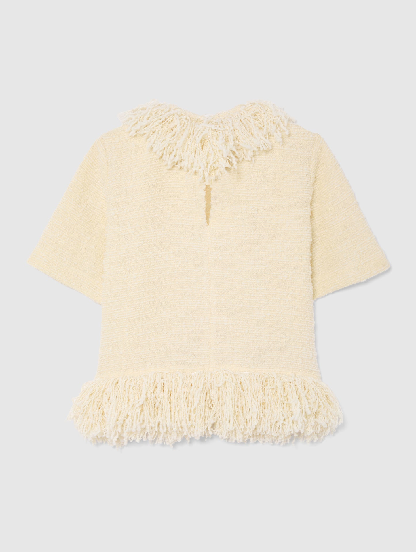FRINGE TOP IN VANILLA CREAM