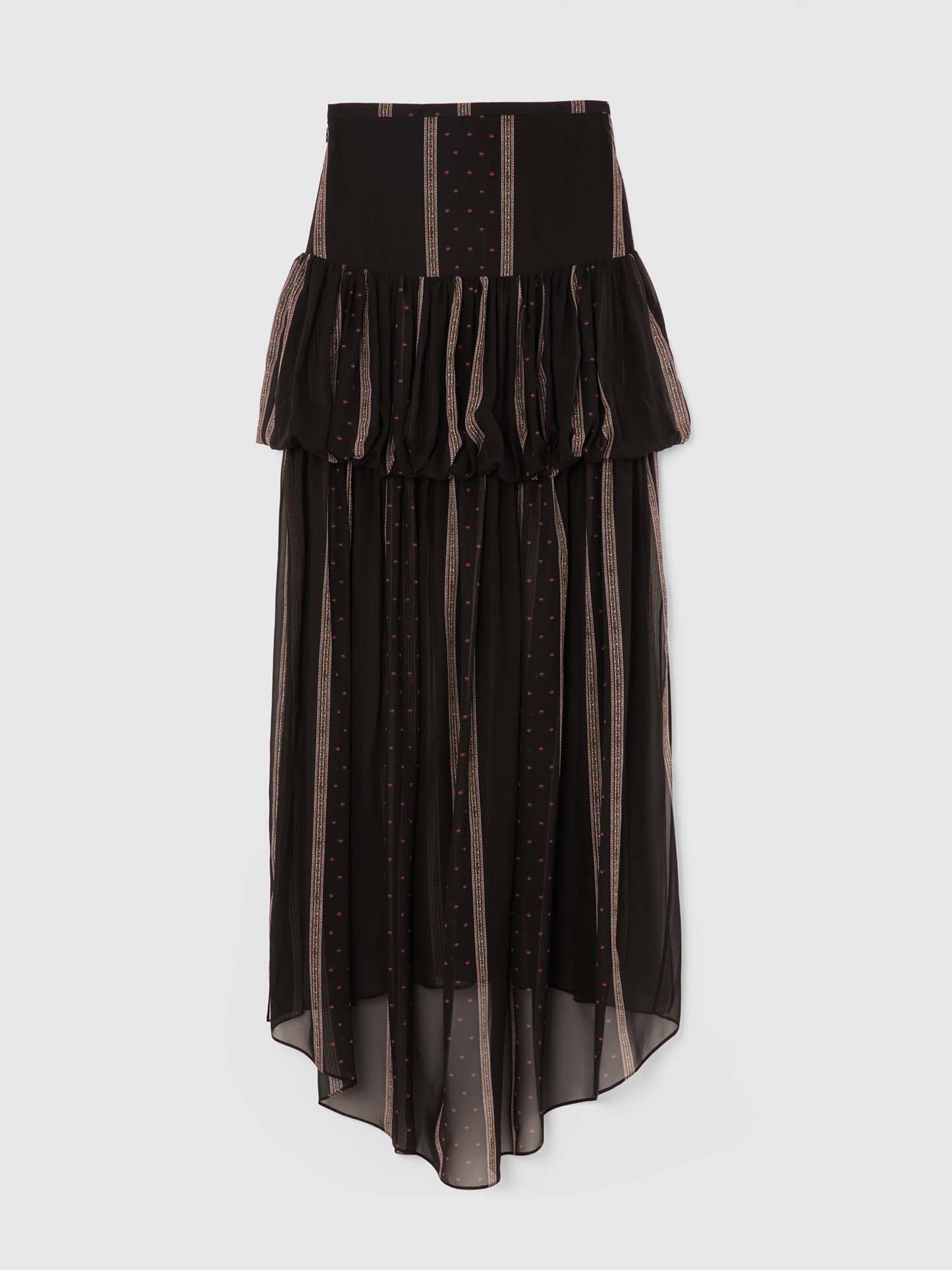 NINA SILK PEPLUM SKIRT