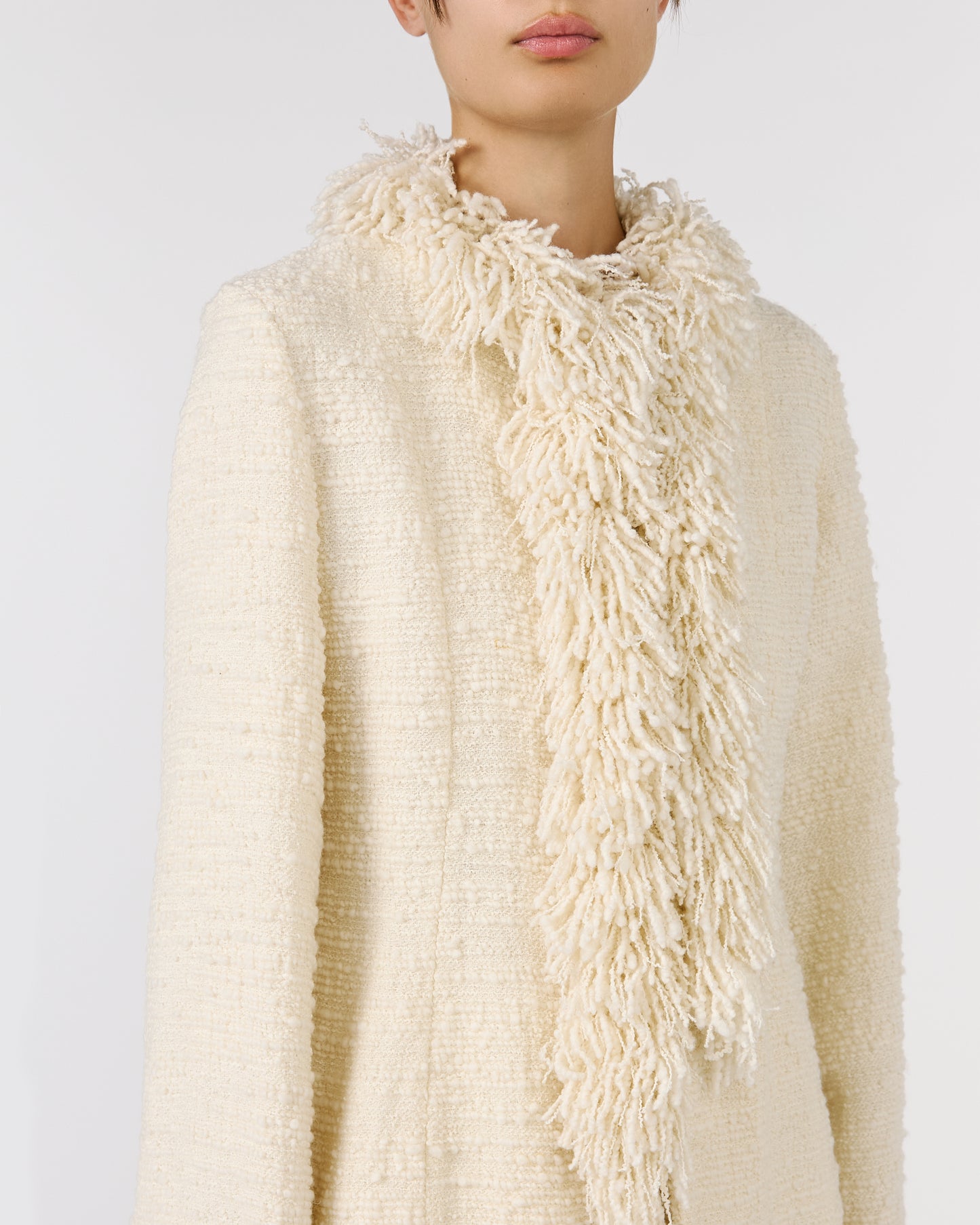 FRINGE TRADER JACKET IN VANILLA CREAM