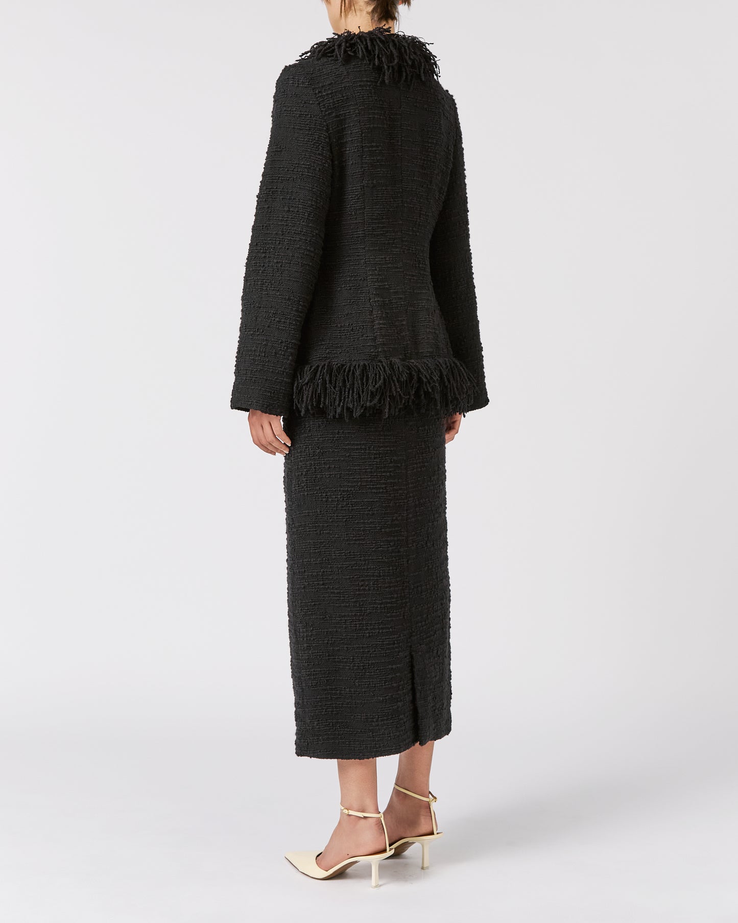 PRE-ORDER/ BLACK FRINGE BANKER JACKET
