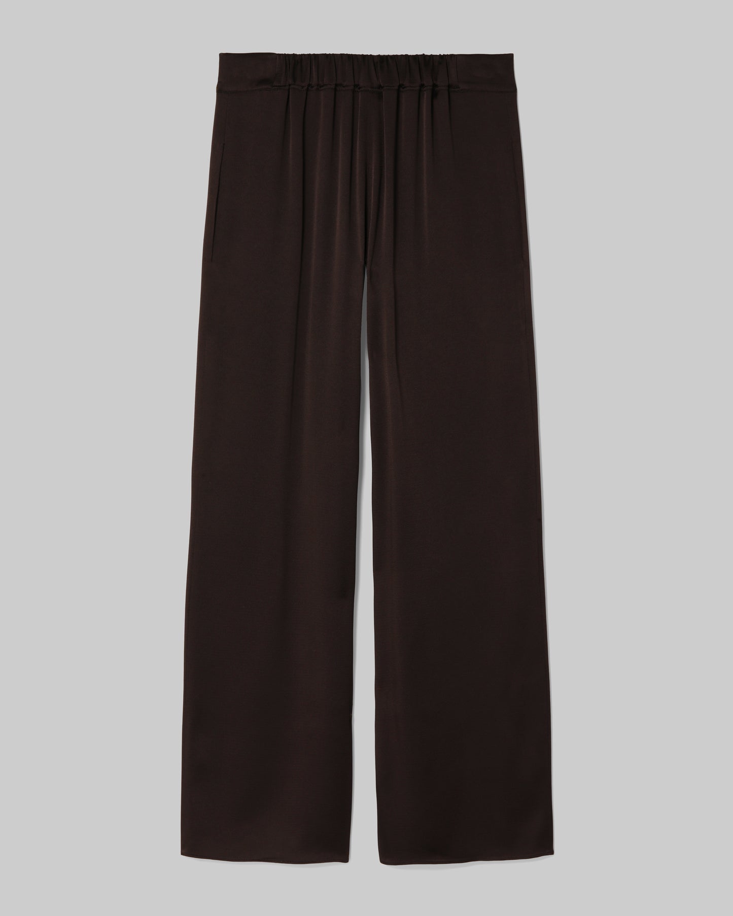 SATIN CHOCOLATE PALAZZO TROUSER