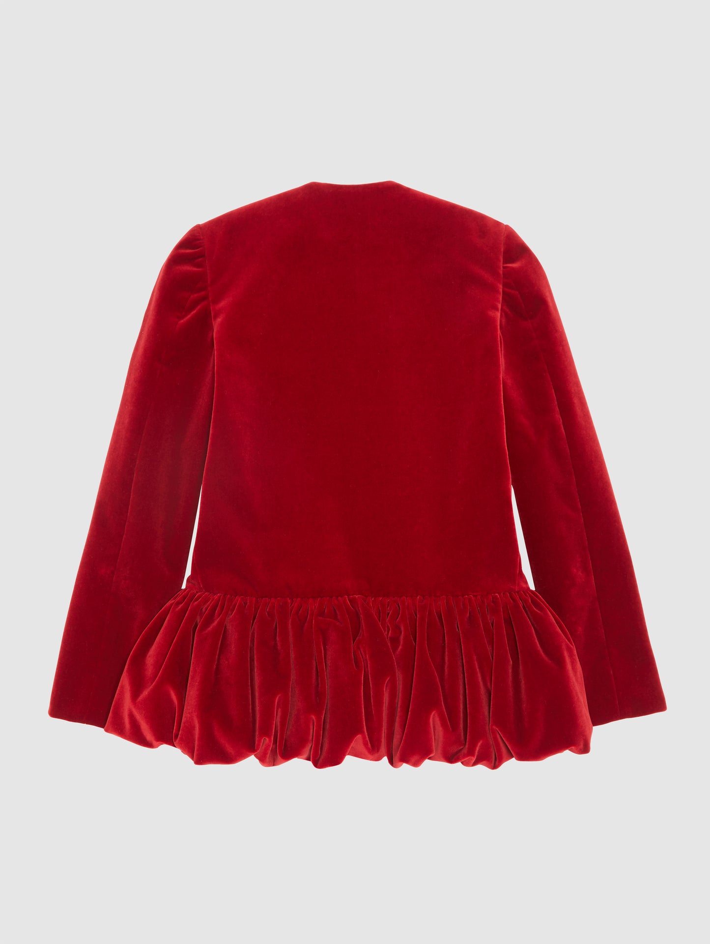 RED PEPLUM JACKET