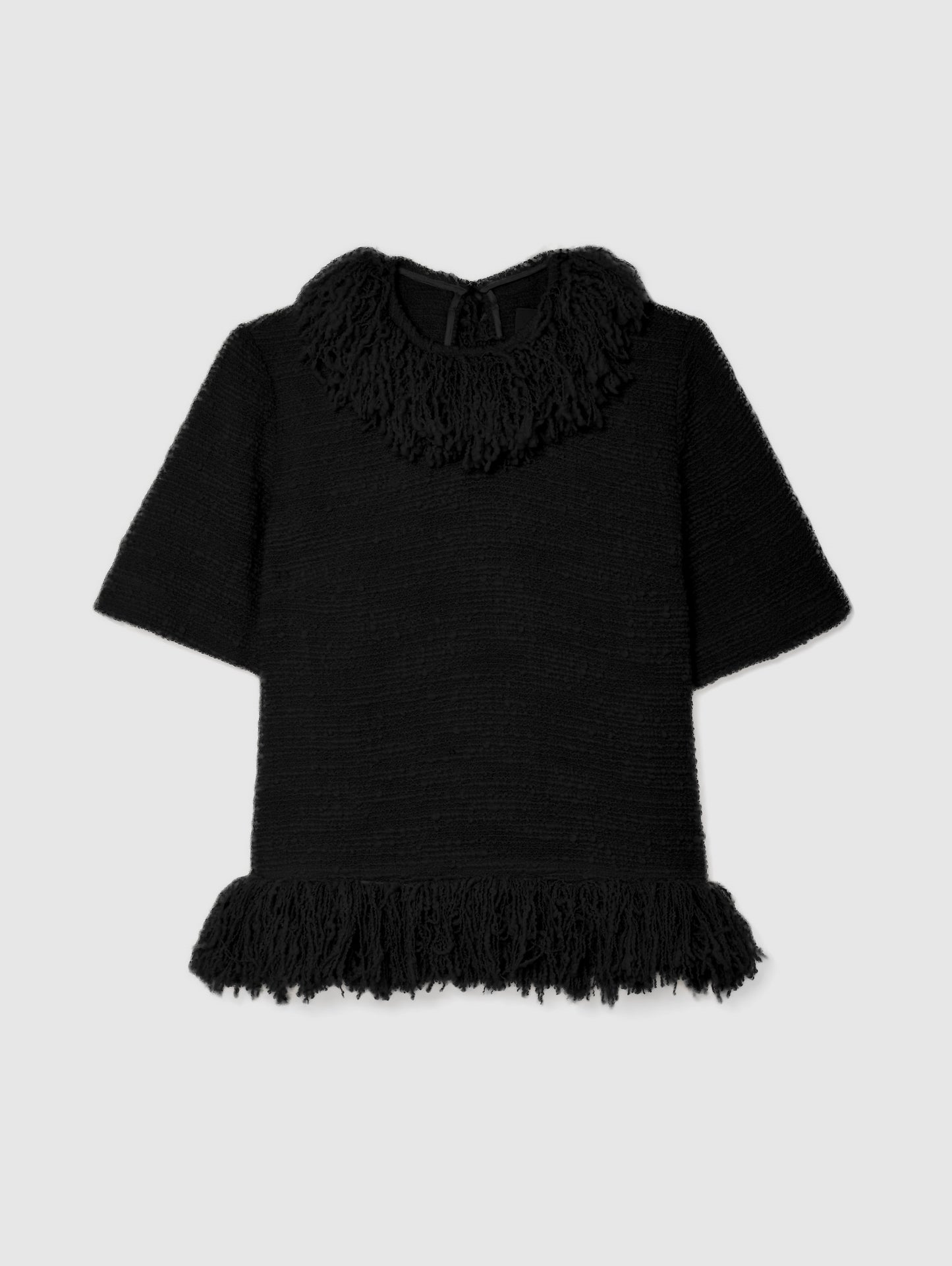 PRE-ORDER/ BLACK FRINGE TOP