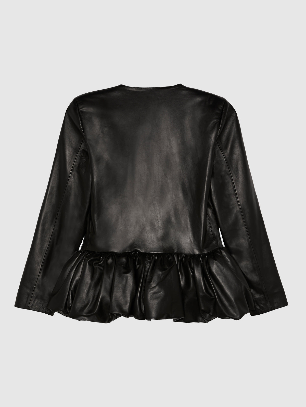 PEPLUM LEATHER JACKET