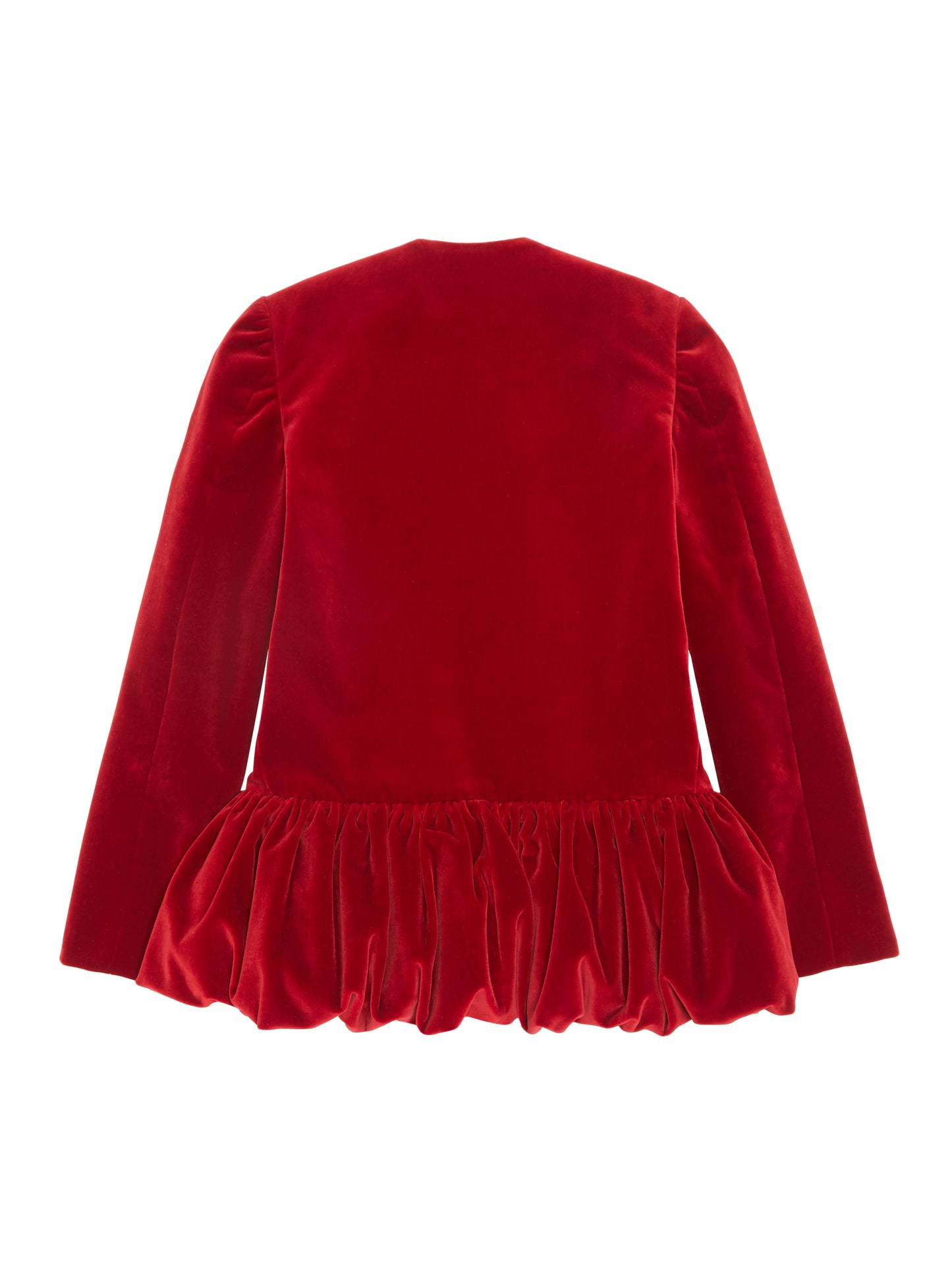 RED PEPLUM JACKET