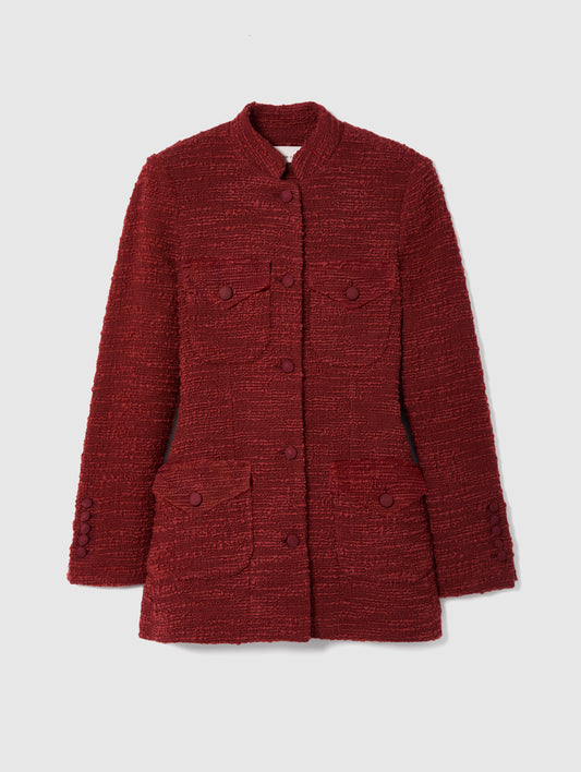 RAJA JACKET IN BERRY RED