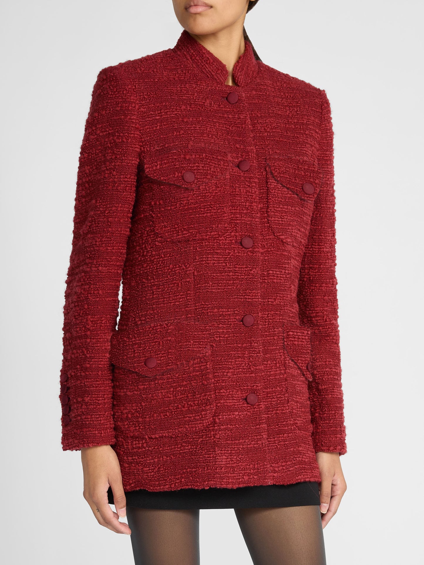 RAJA JACKET IN BERRY RED