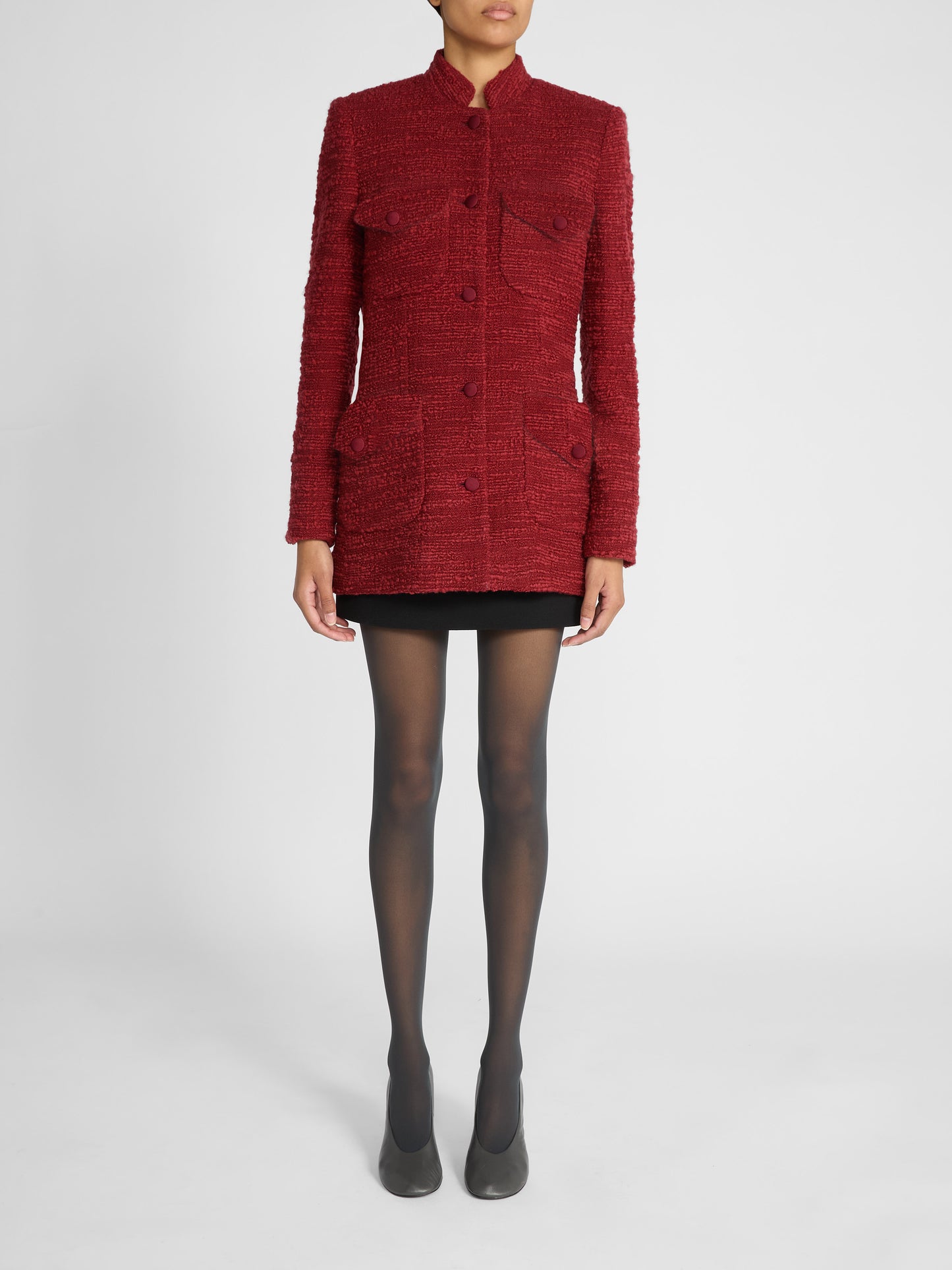 RAJA JACKET IN BERRY RED