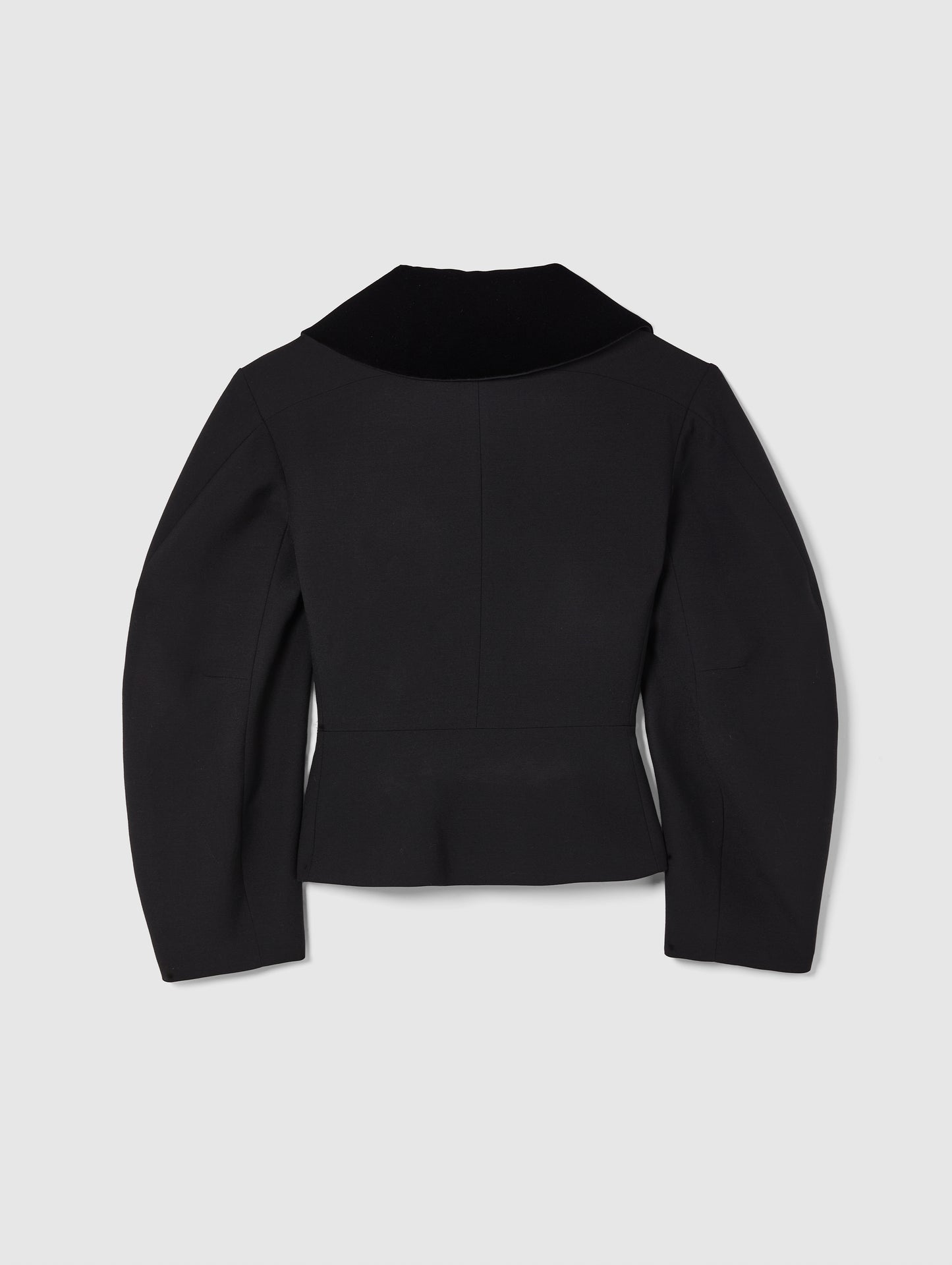 JIANI JACKET IN BLACK WOOL AND VELVET