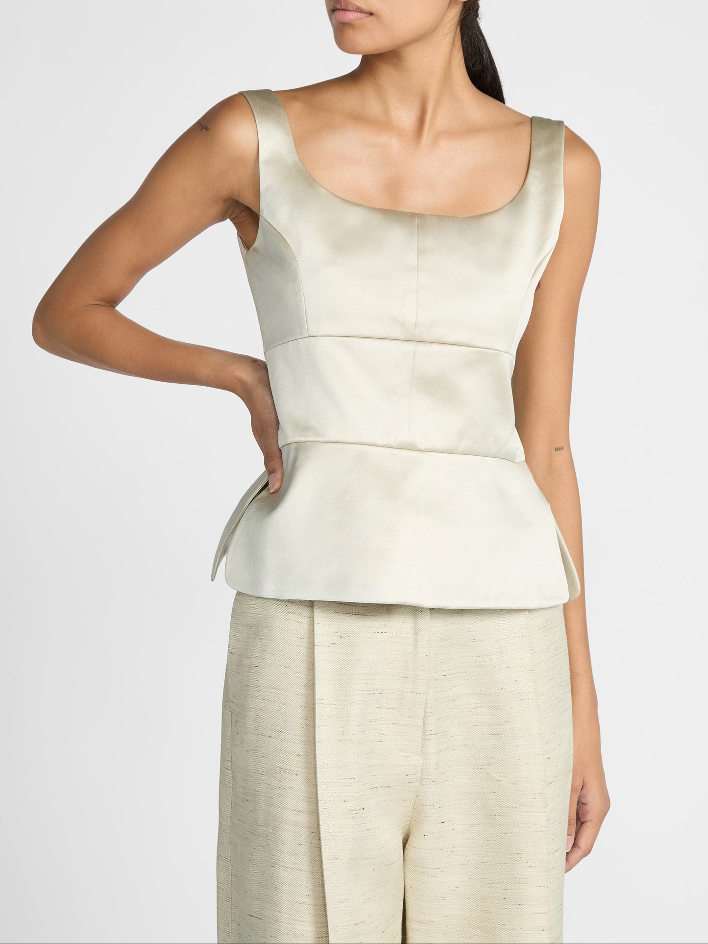 BODICE TOP IN CHAMPAGNE
