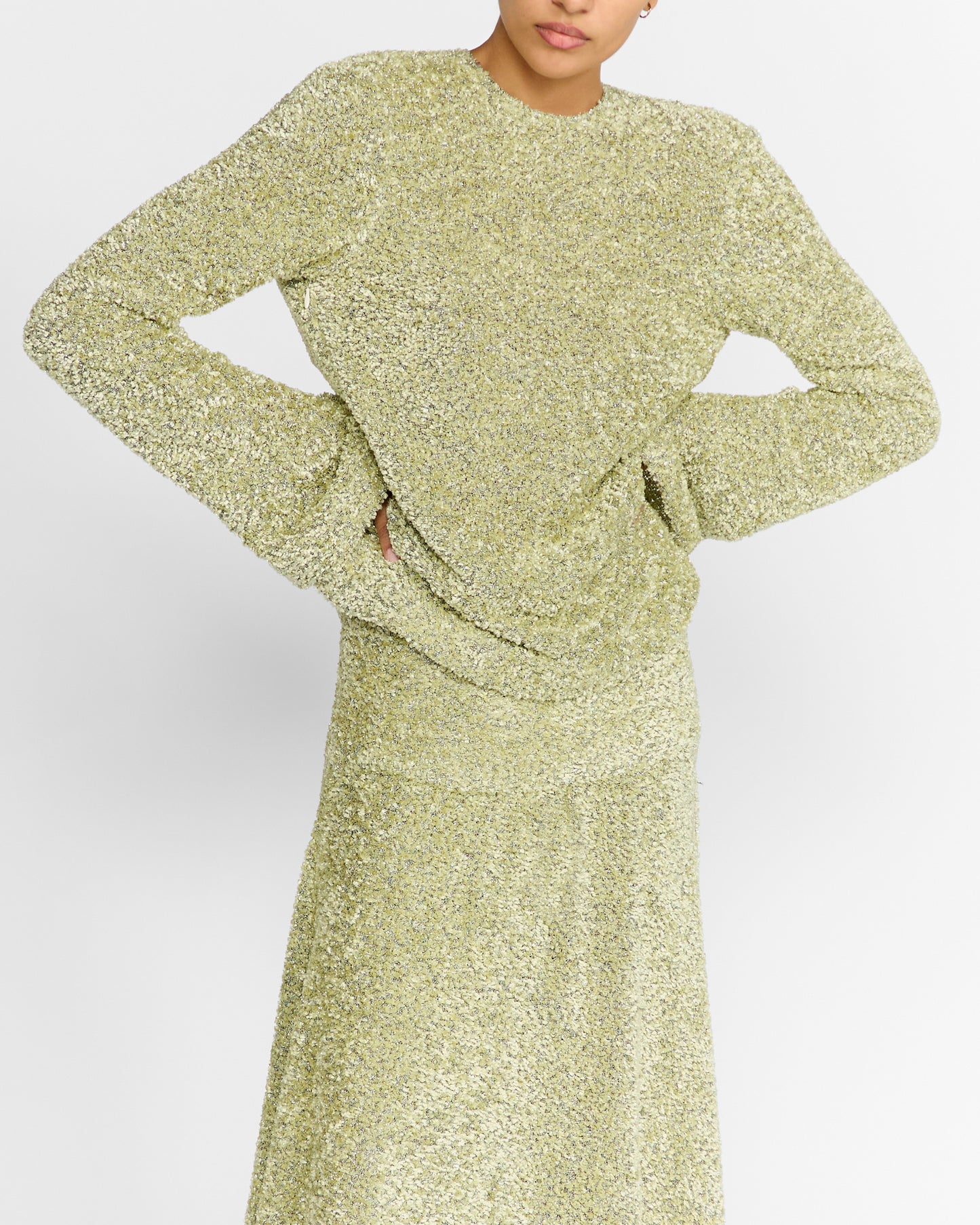 ELORA TOP IN CHENILLE TWEED