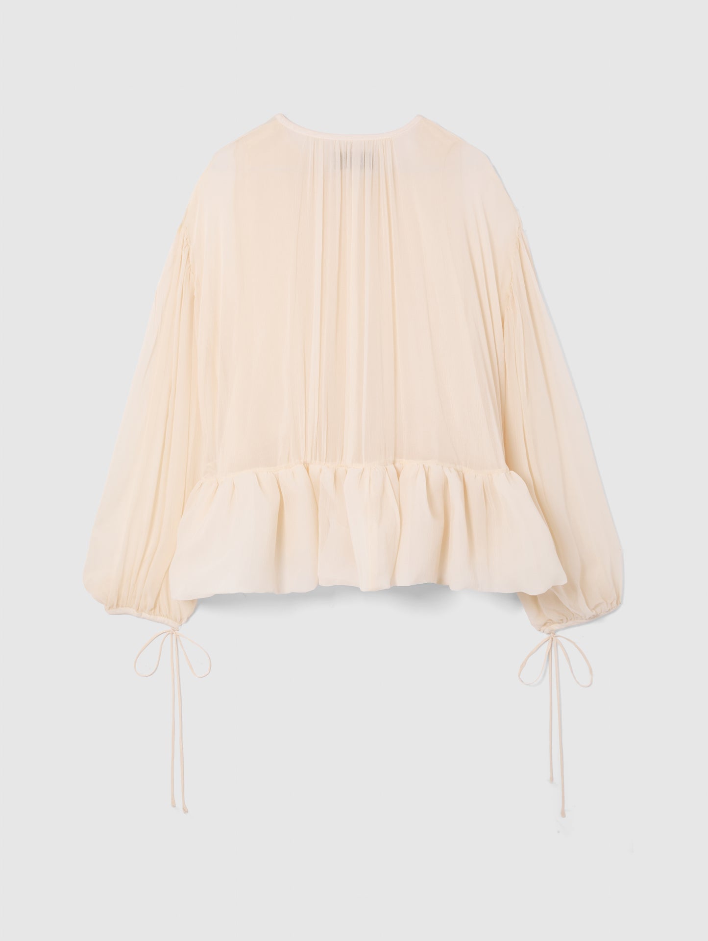 CHIFFON PEPLUM BLOUSE
