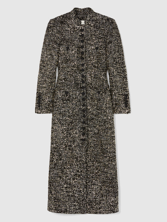 IMPERIAL COAT IN BLACK AND GOLD TWEED