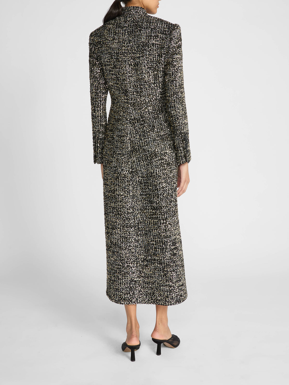 IMPERIAL COAT IN BLACK AND GOLD TWEED
