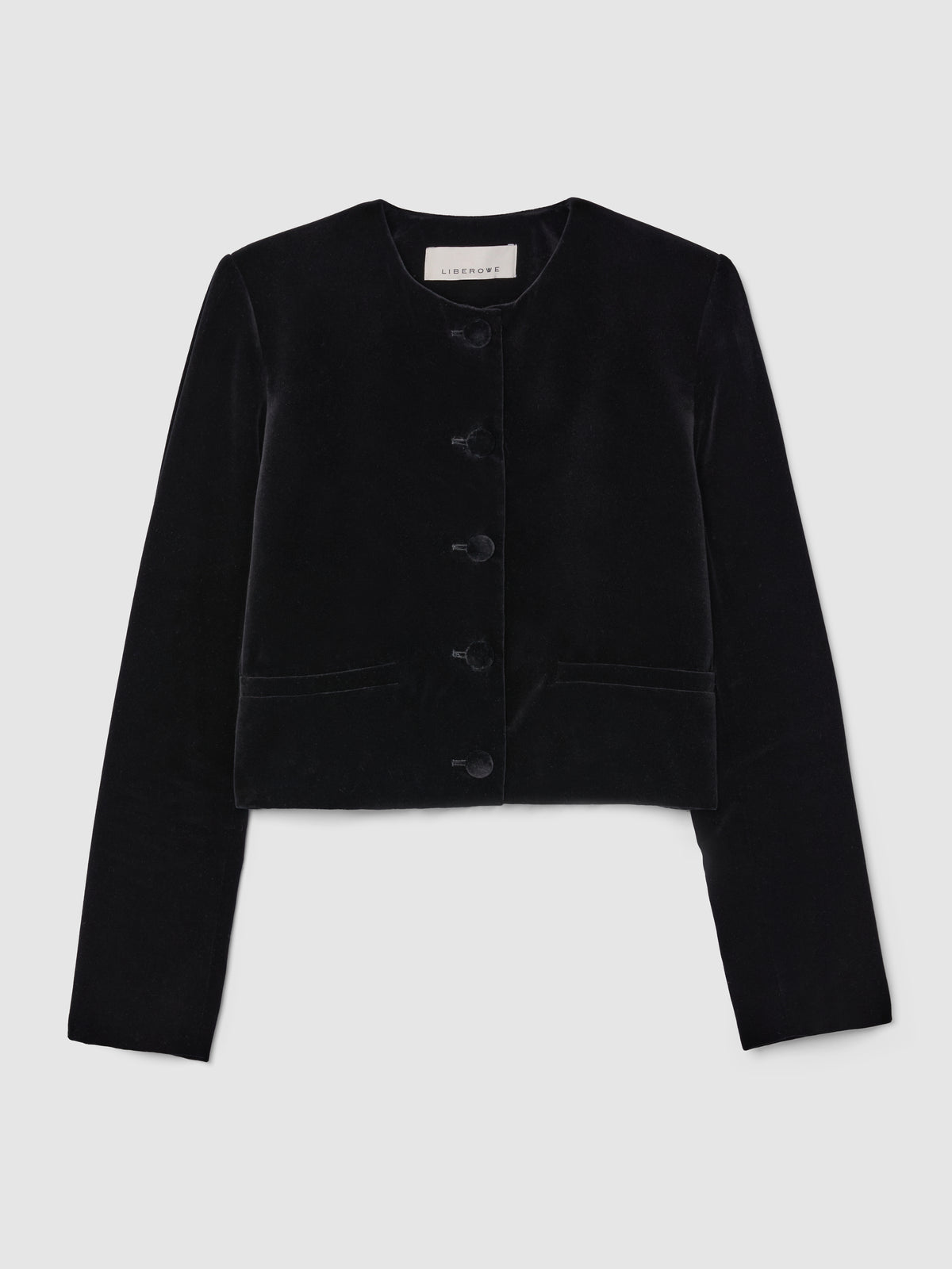 CROPPED JACKET IN VELVET