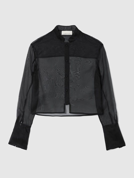 ORGANZA CROPPED SHIRT