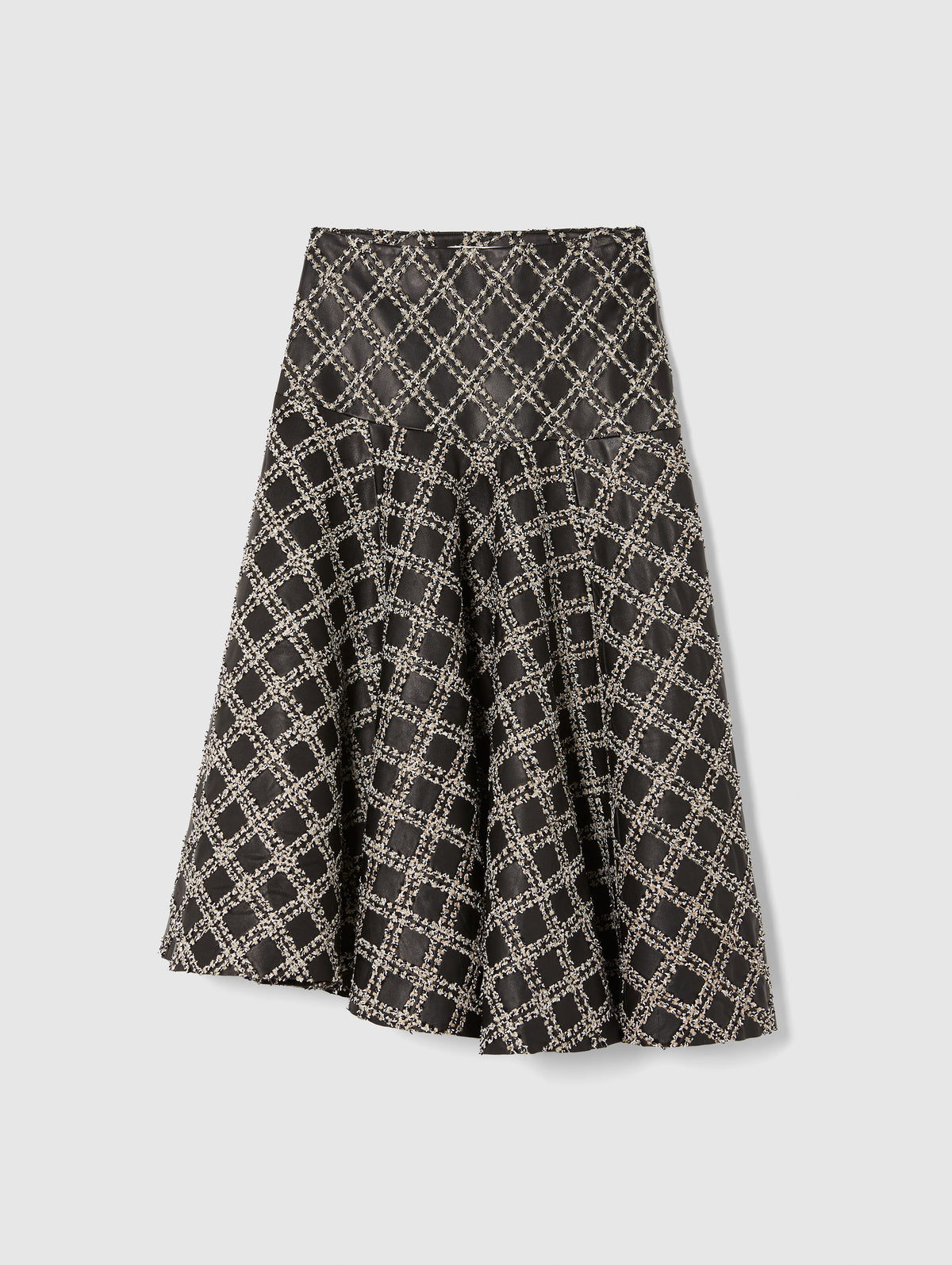 LEATHER EMBROIDERED SKIRT