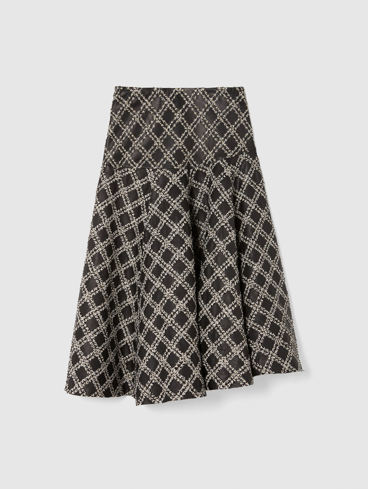 LEATHER EMBROIDERED SKIRT