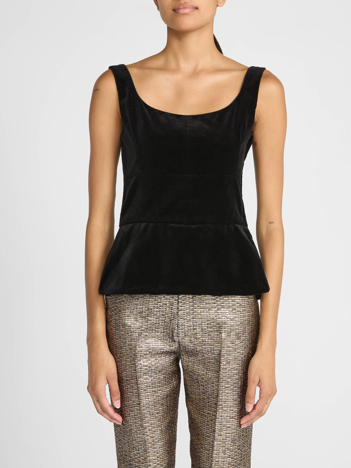 BODICE TOP IN VELVET