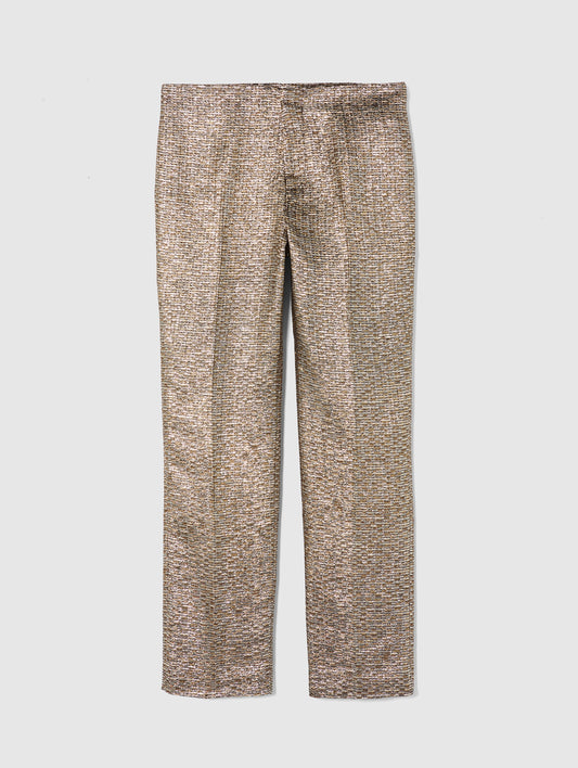 LILIAN SLIM-FIT TROUSERS IN MIXED GOLD