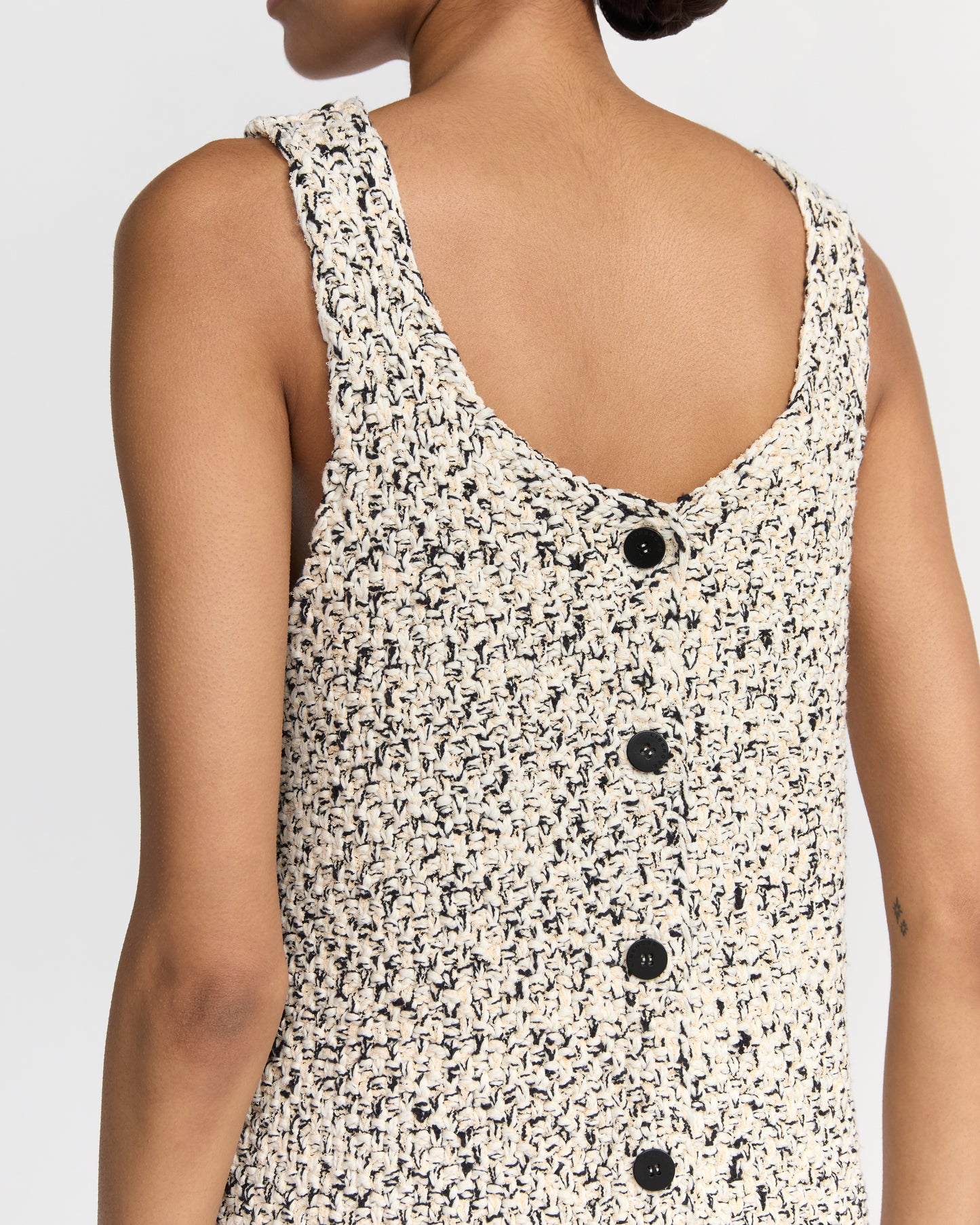 BUTTON DOWN KNIT DRESS