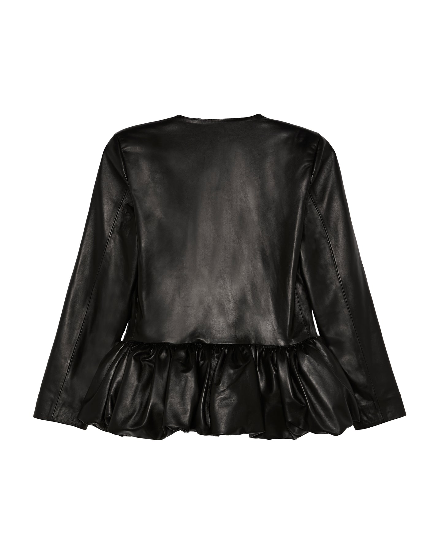 PEPLUM LEATHER JACKET