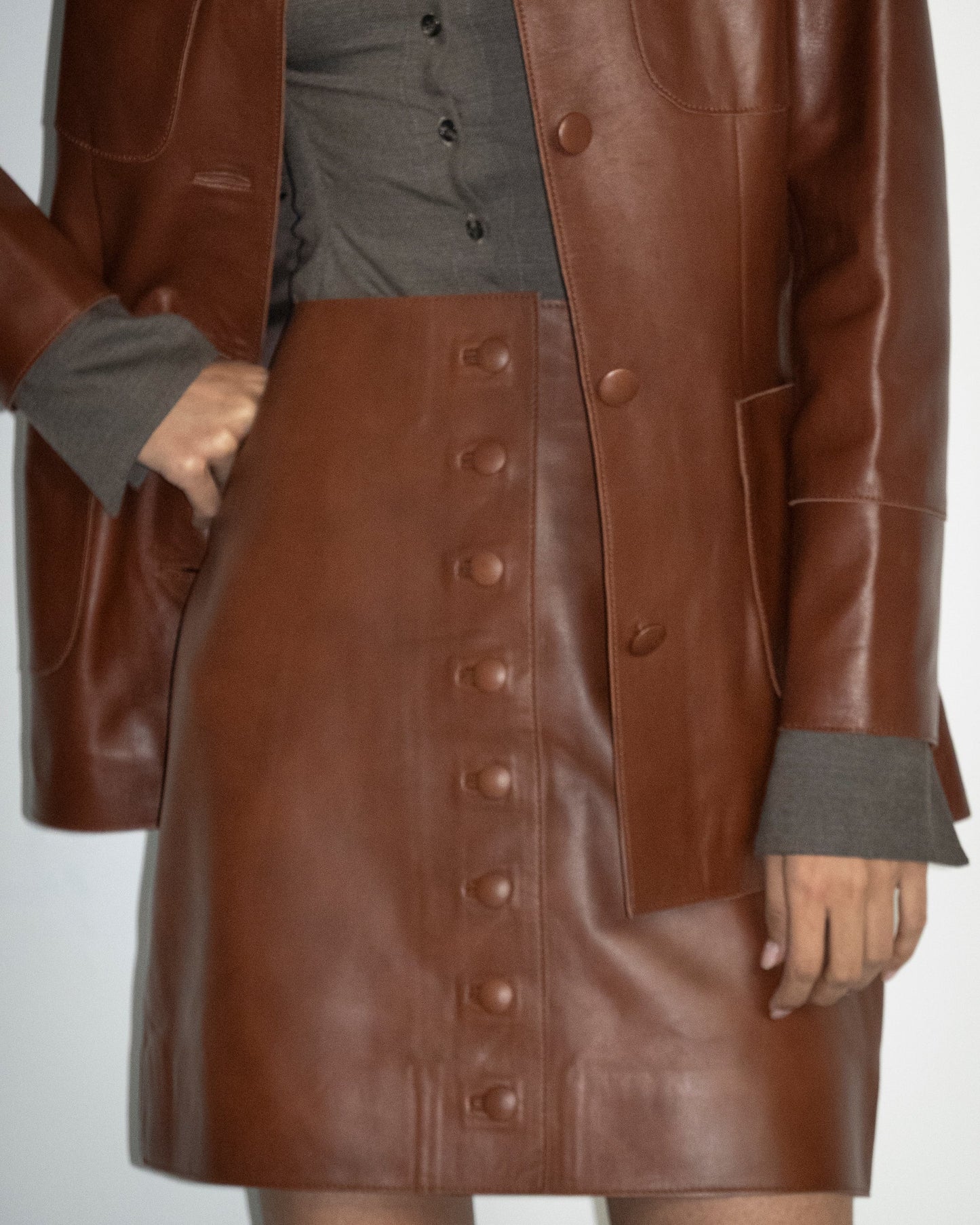 MAHA MINI SKIRT WHISKEY