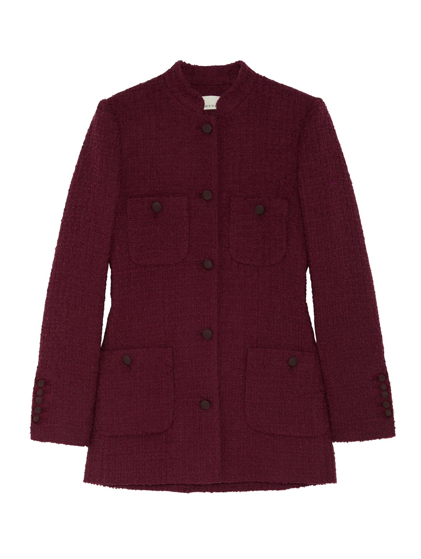 BURGUNDY TWEED SIGNATURE RAJA JACKET