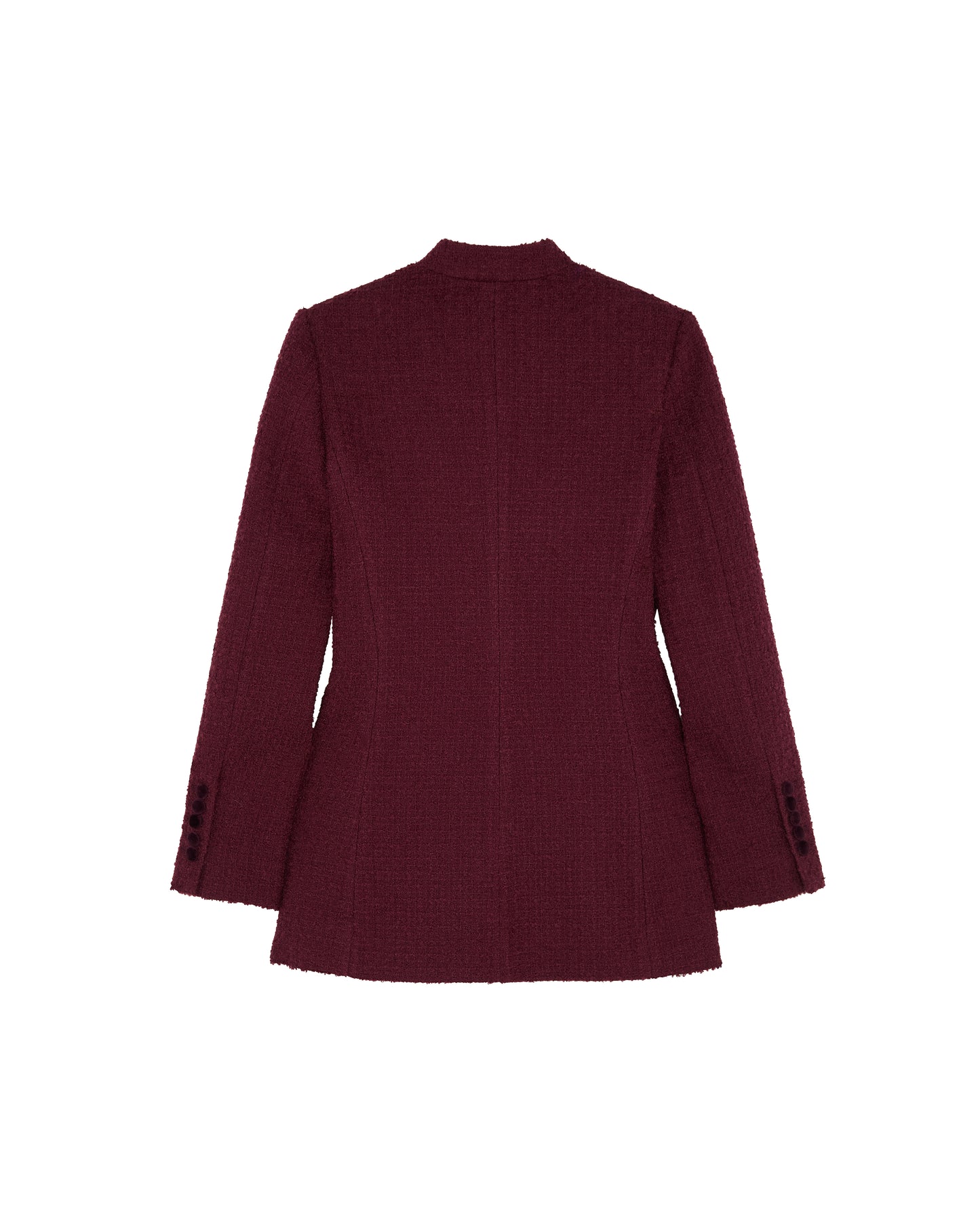 BURGUNDY TWEED SIGNATURE RAJA JACKET