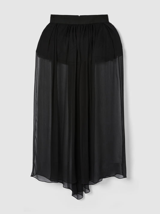 CHIFFON PEPLUM SKIRT