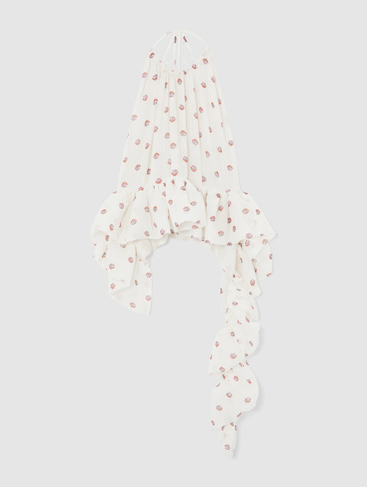 TAMARA PEPLUM TOP SILK PRINT