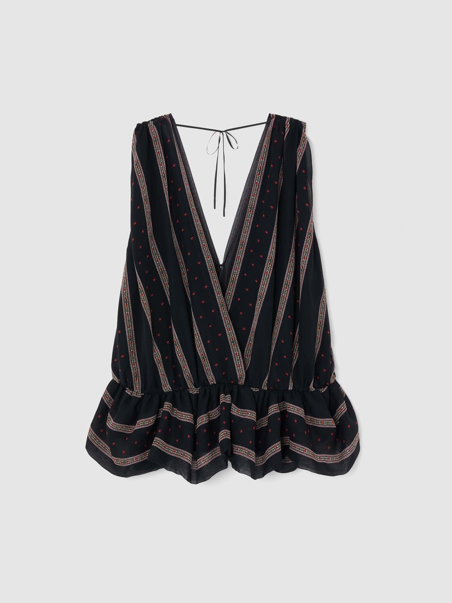 PETRA SILK PEPLUM TOP