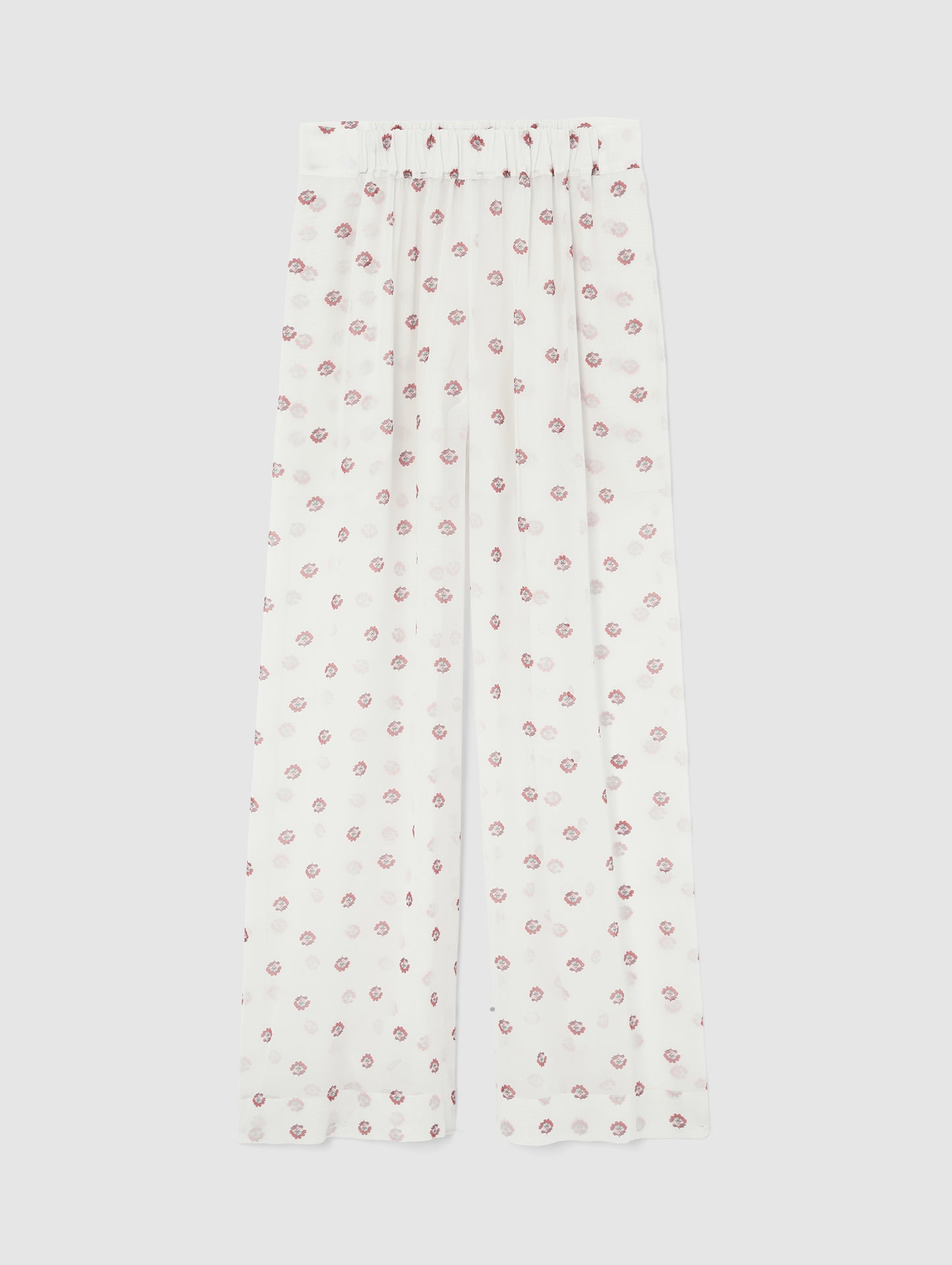 SILK PRINT PALAZZO TROUSERS