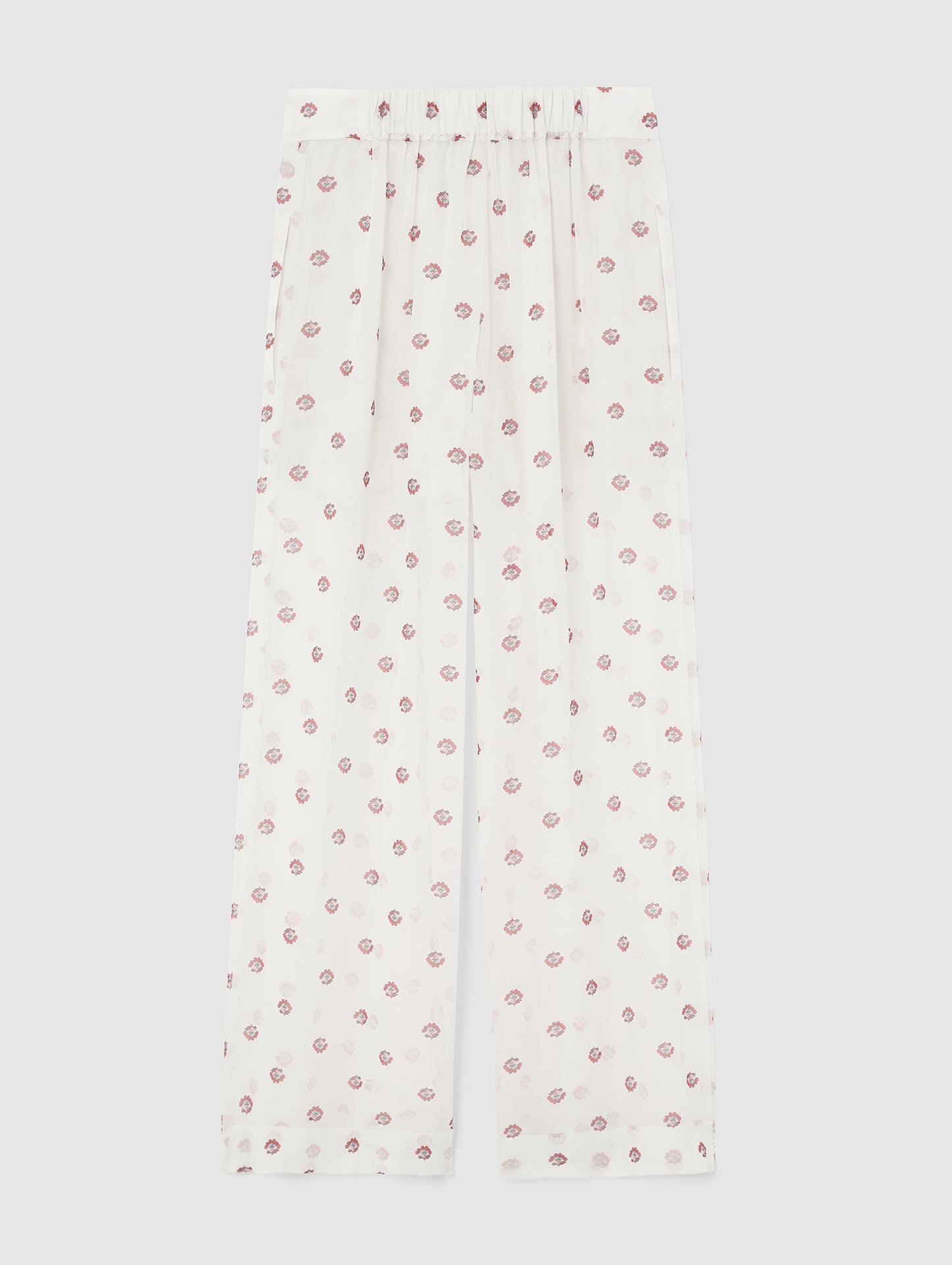 SILK PRINT PALAZZO TROUSERS