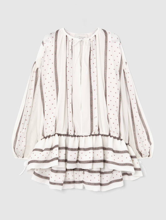 ISLA SILK PEPLUM DRESS