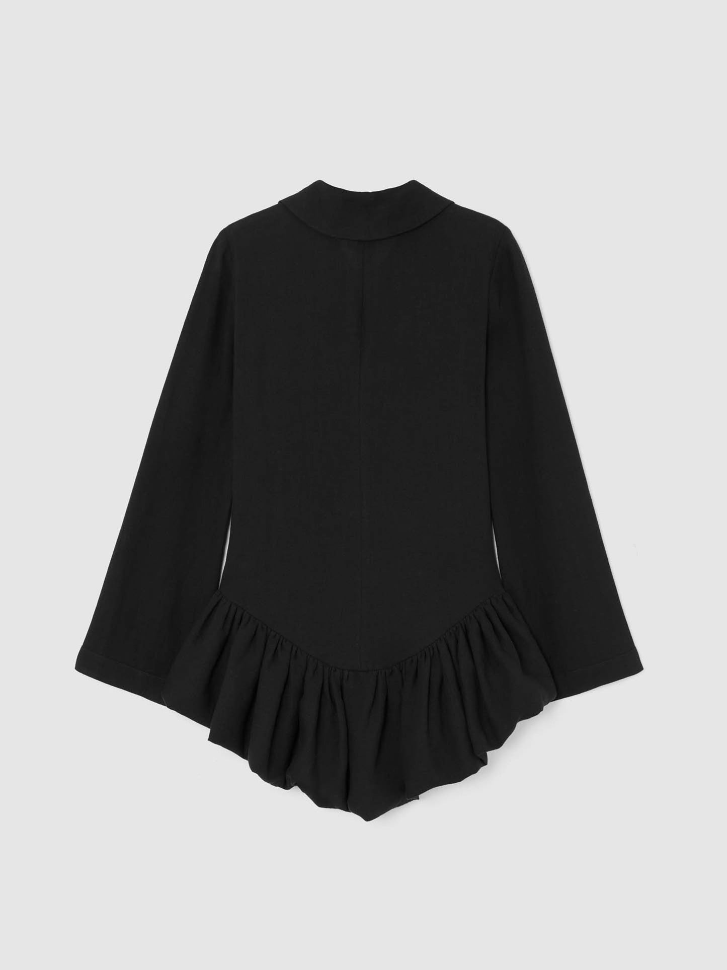 PEPLUM POLO DRESS BLACK