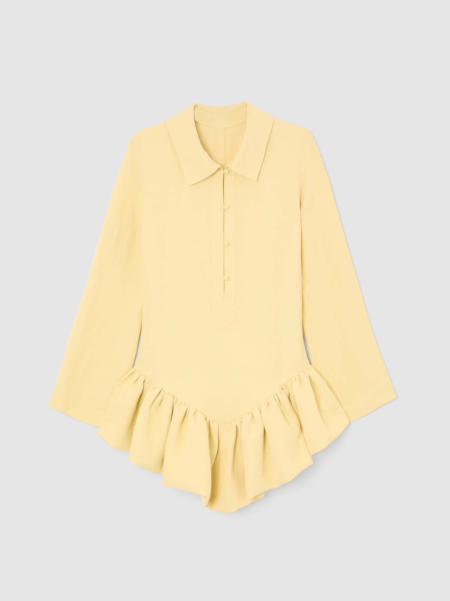 PEPLUM POLO YELLOW DRESS