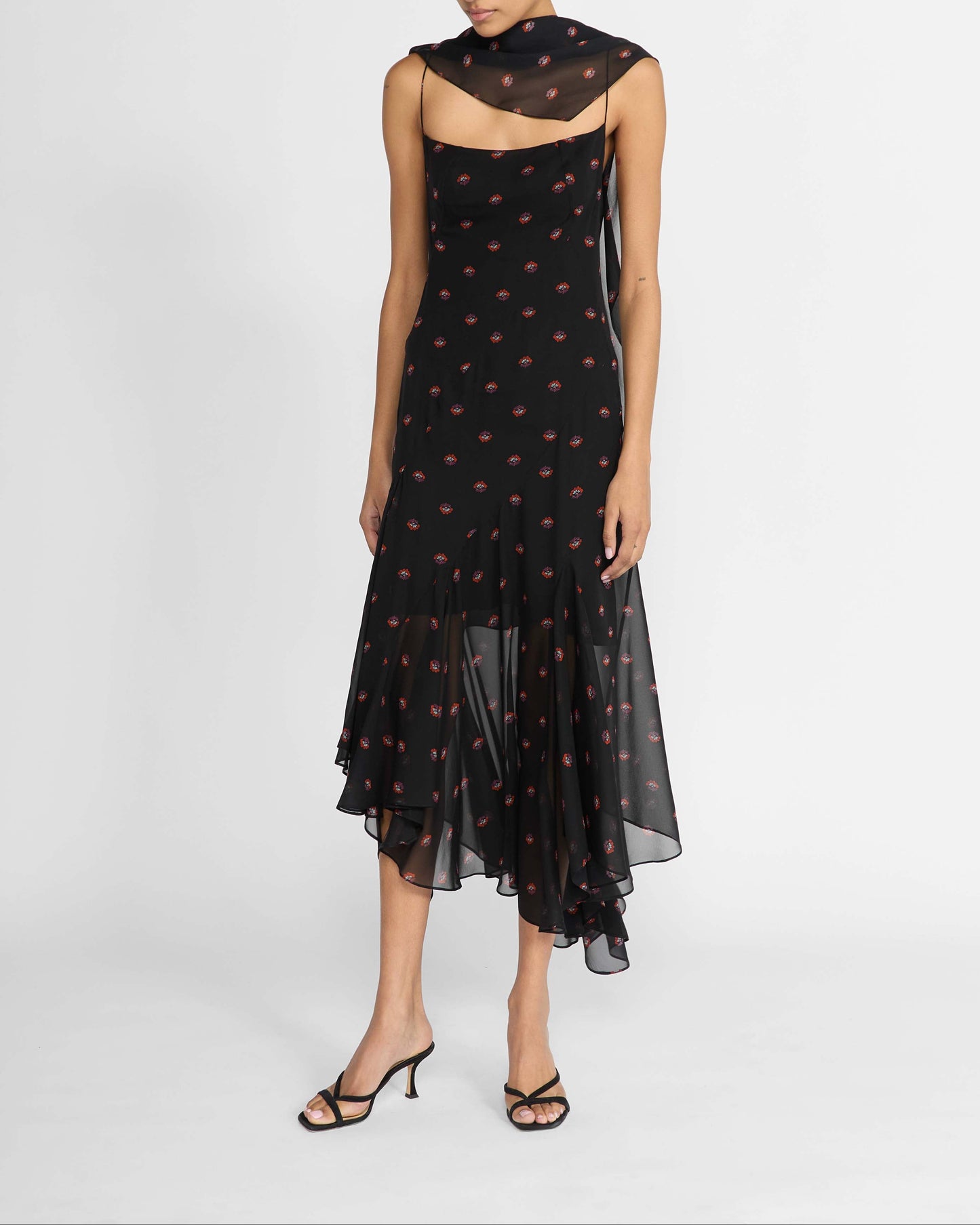 AUBREY SILK SCARF DRESS