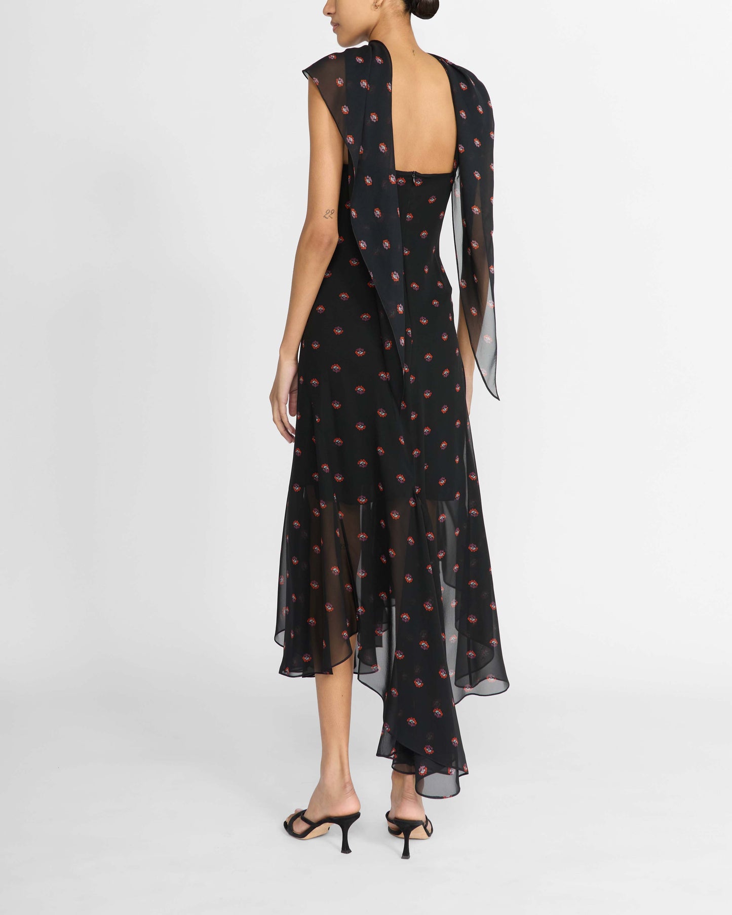 AUBREY SILK SCARF DRESS