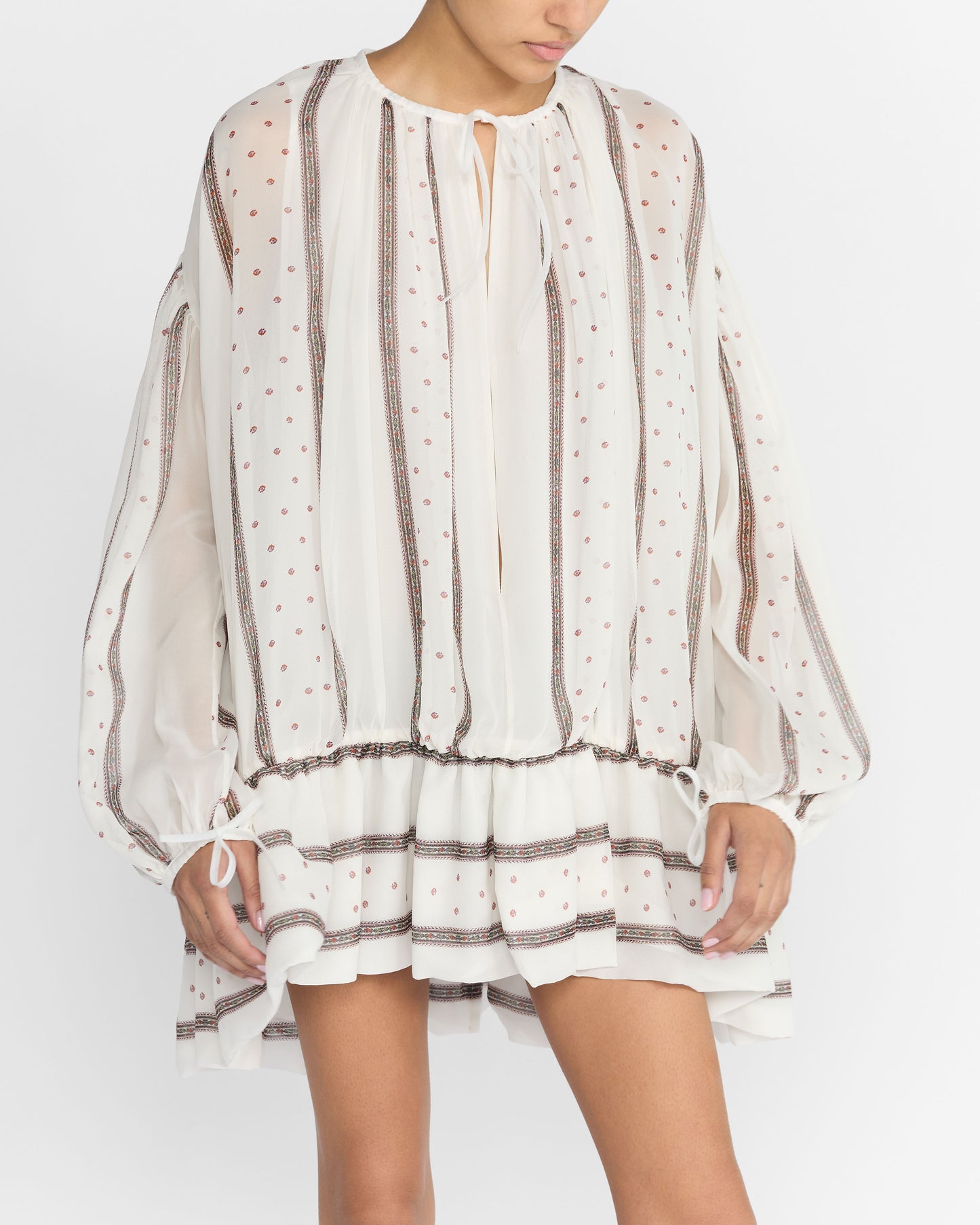 ISLA SILK PEPLUM DRESS