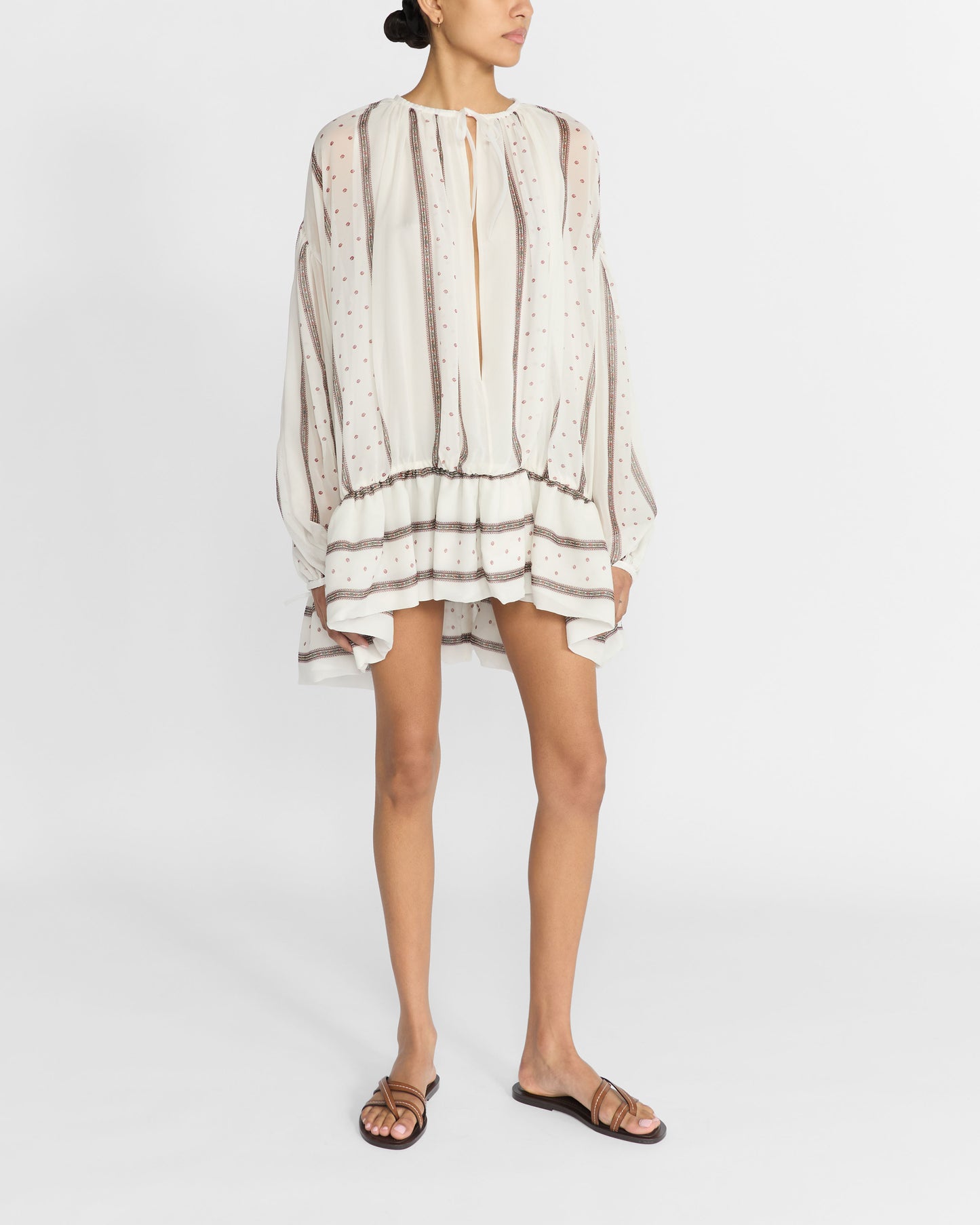 ISLA SILK PEPLUM DRESS