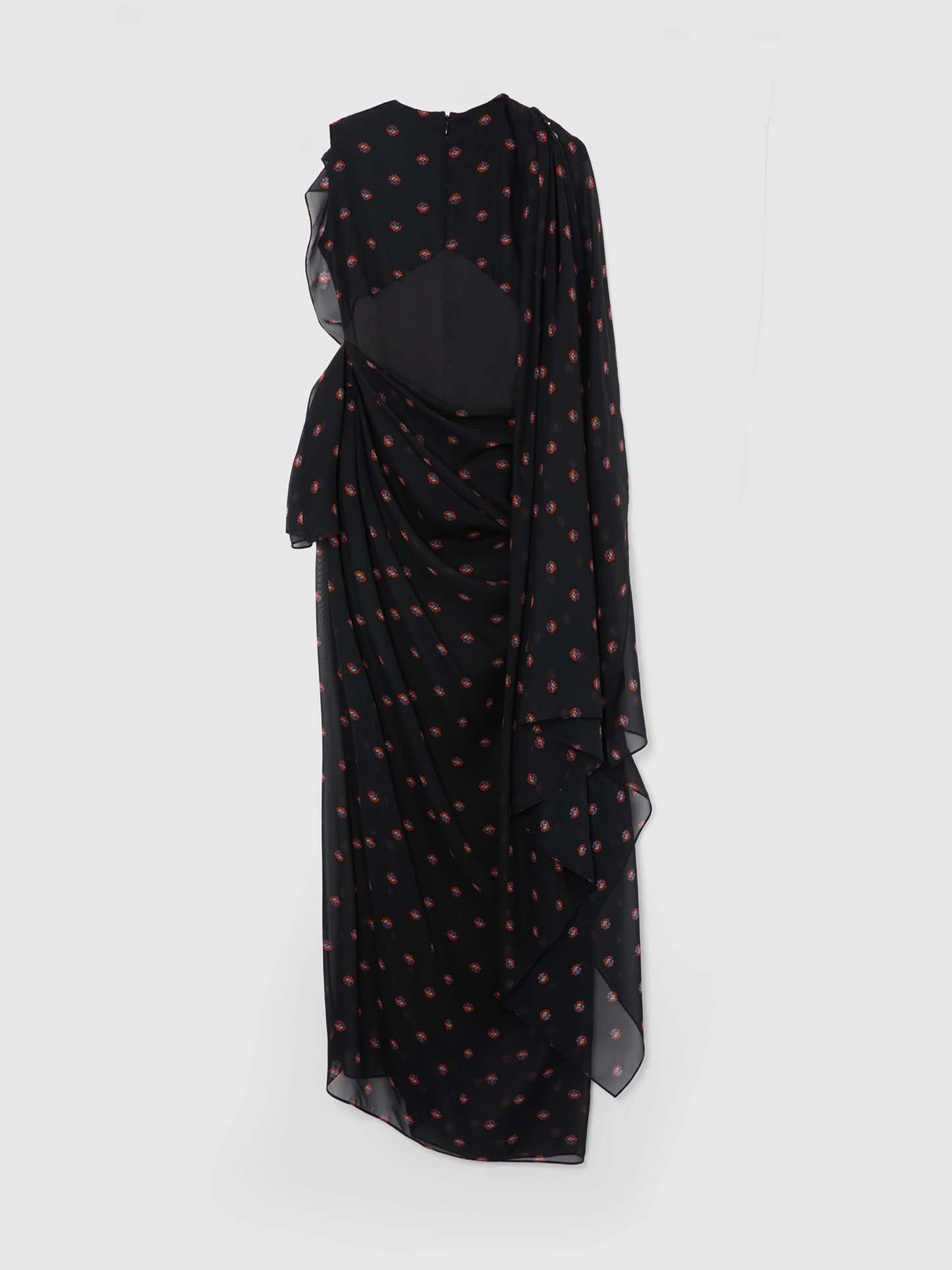 LYRA DRAPED SILK DRESS