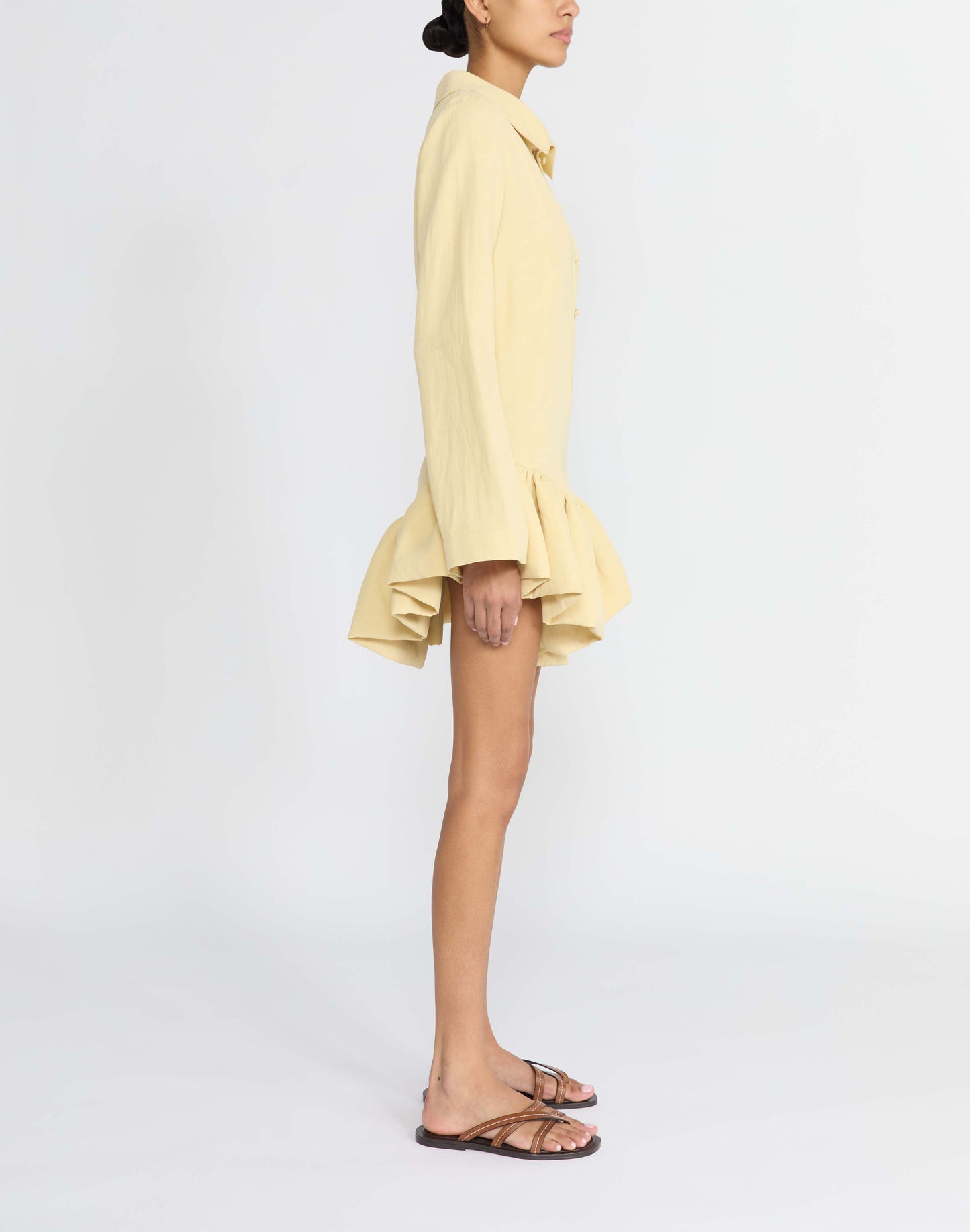 PEPLUM POLO YELLOW DRESS