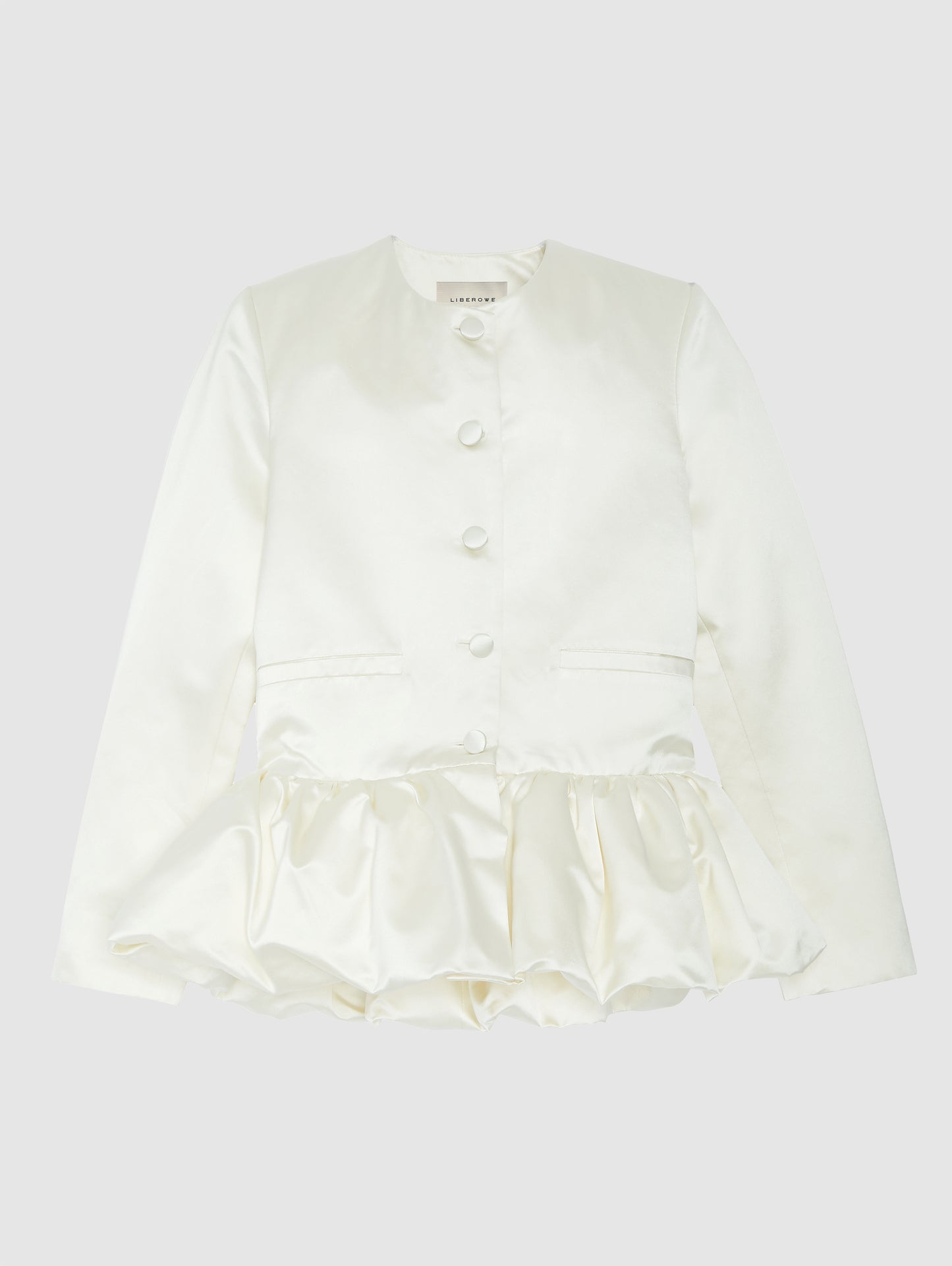 IVORY PEPLUM JACKET