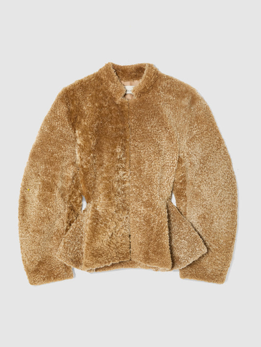 BEAR JACKET IN CARAMEL SHEARLING