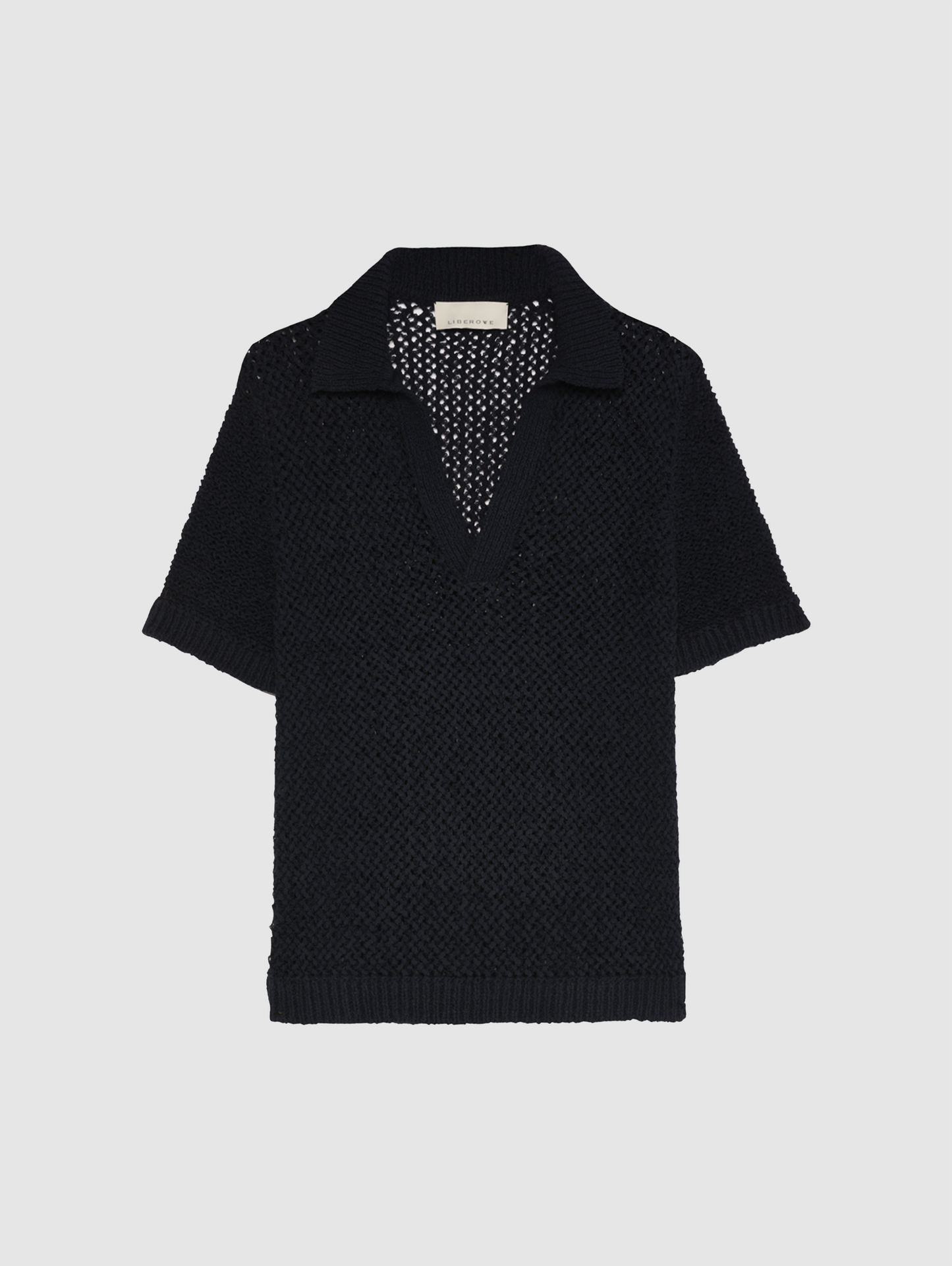 KNITTED POLO TOP