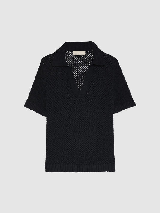 KNITTED POLO TOP