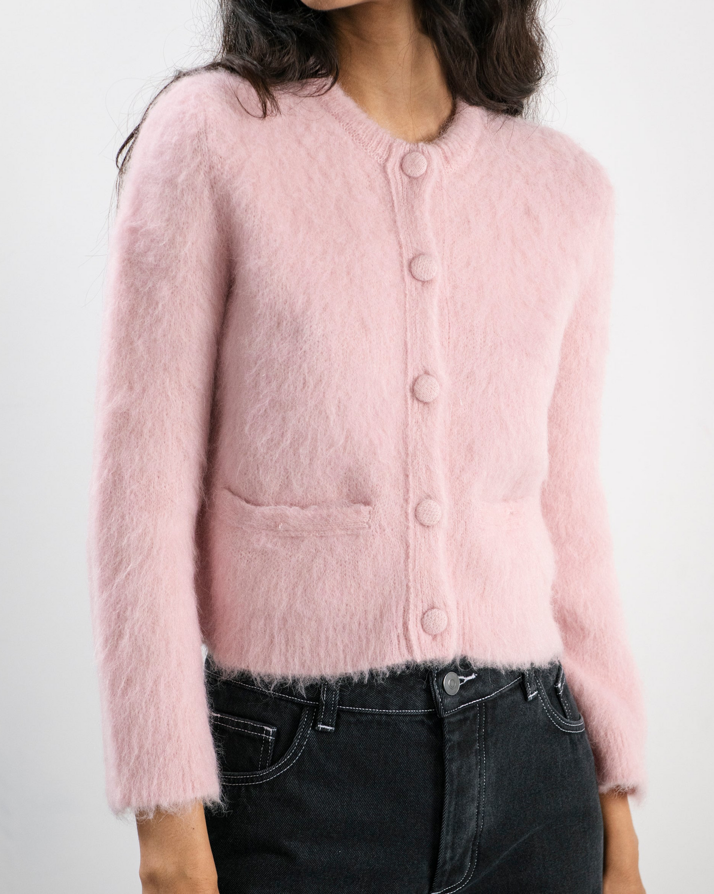 AMELIE BRUSHED ALPACA CARDIGAN