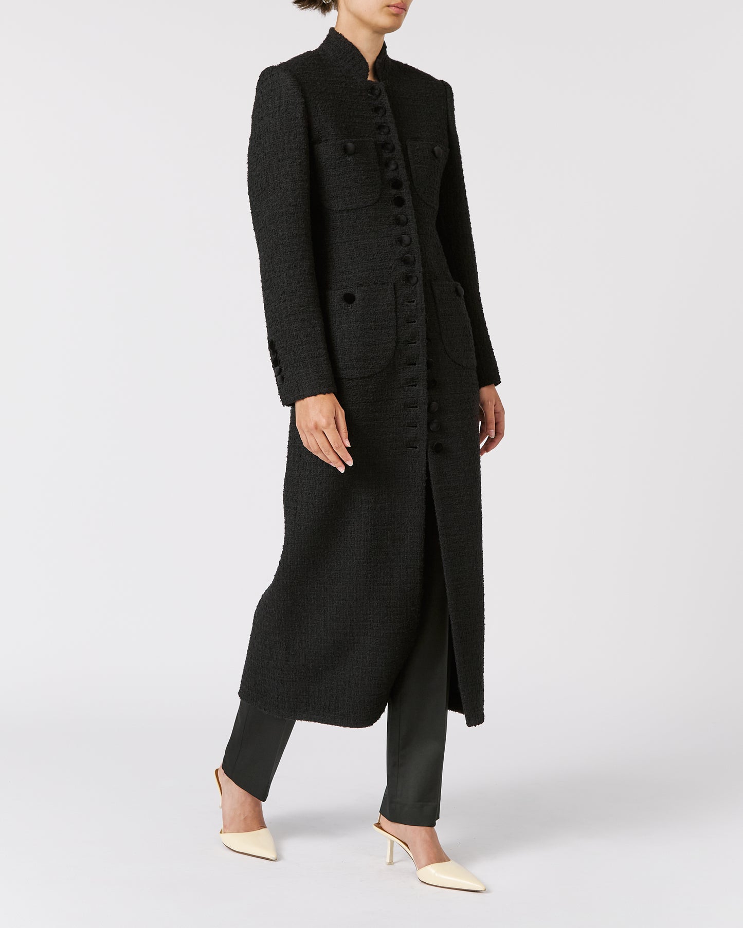 WOOL TWEED IMPERIAL COAT